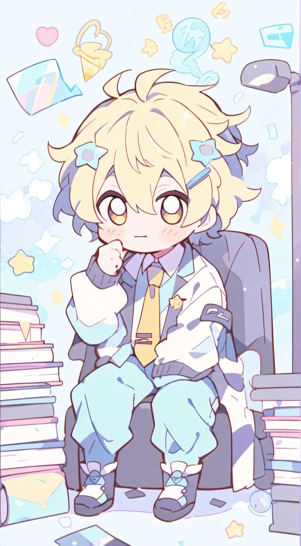 ai character: Denki Snapped background