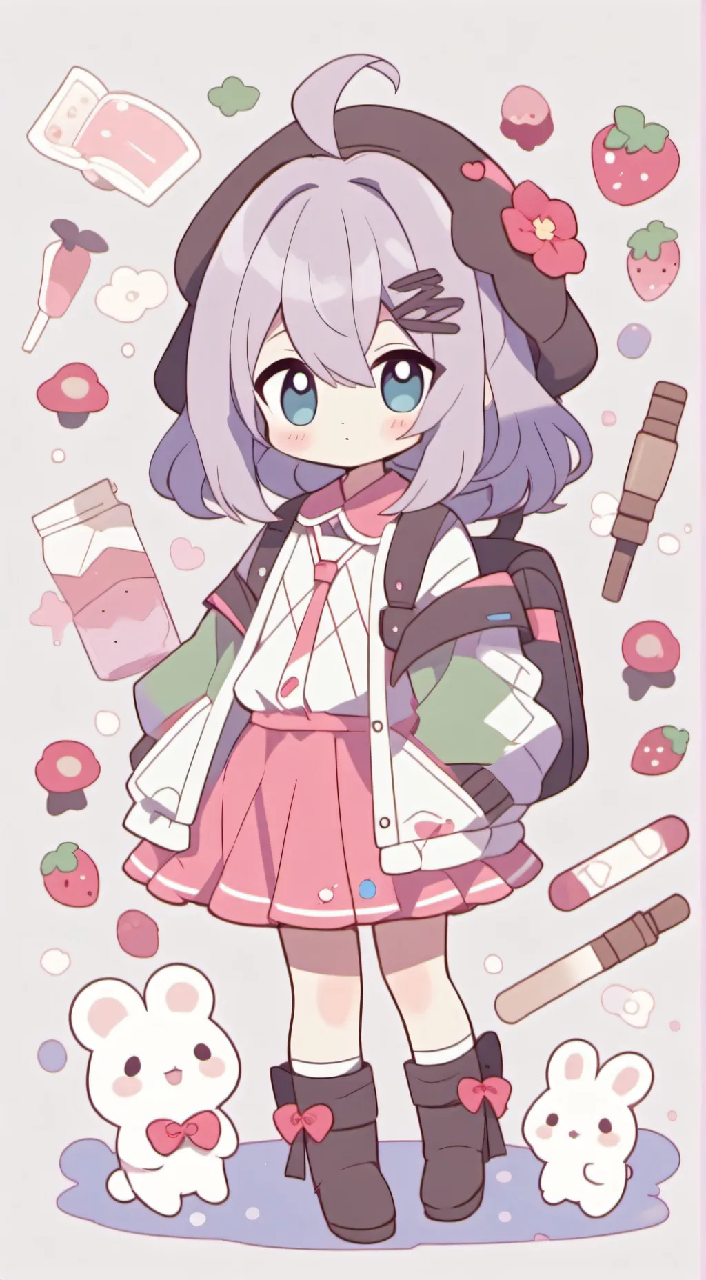 ai character: Няшка background