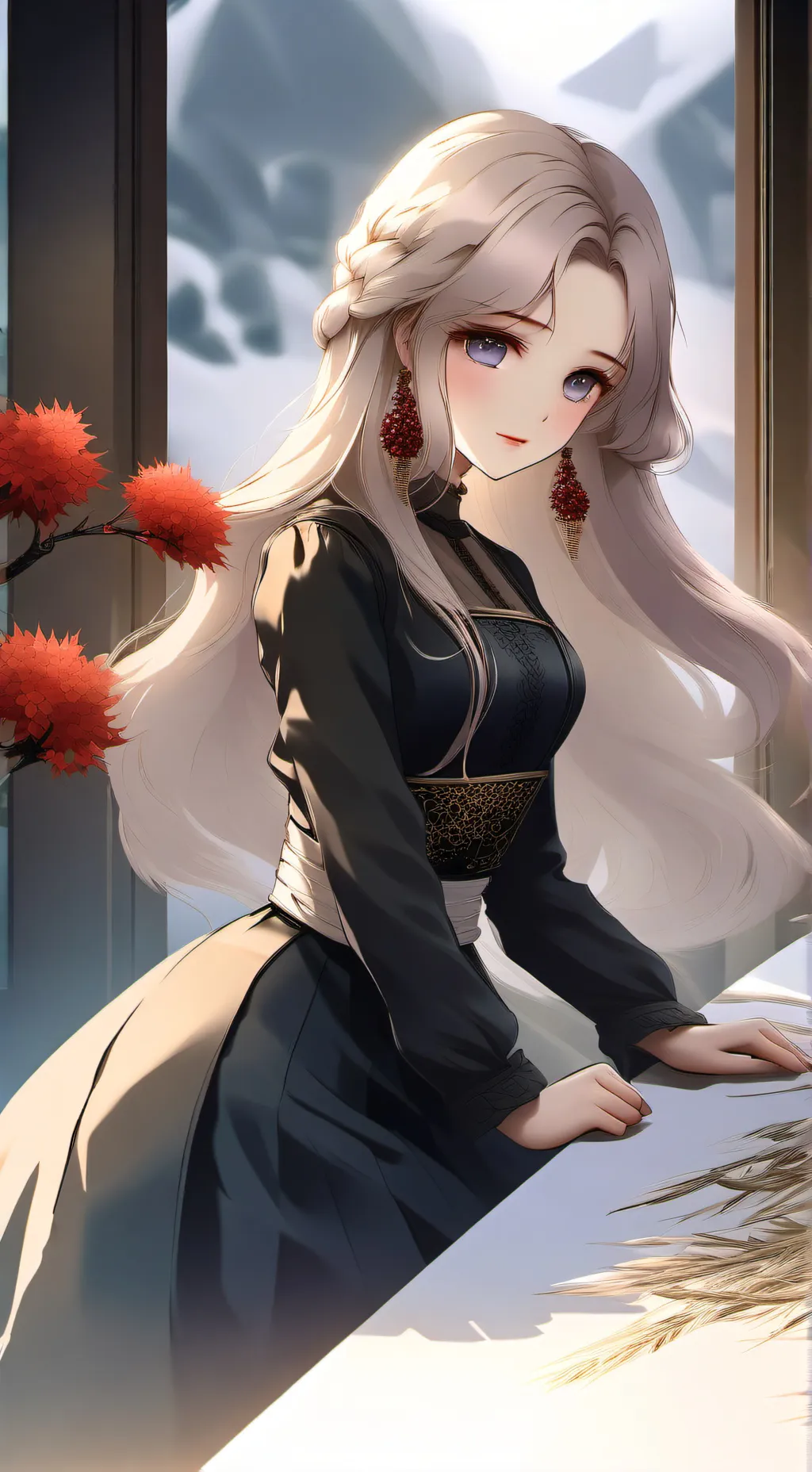 ai character: Снежана  background