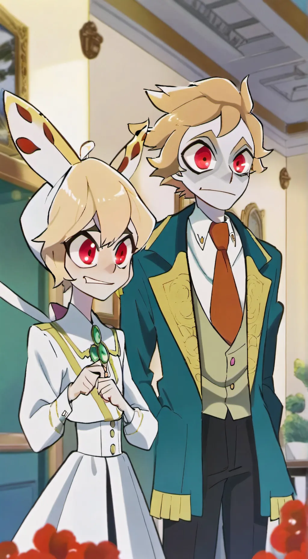 ai character: radioApple  background