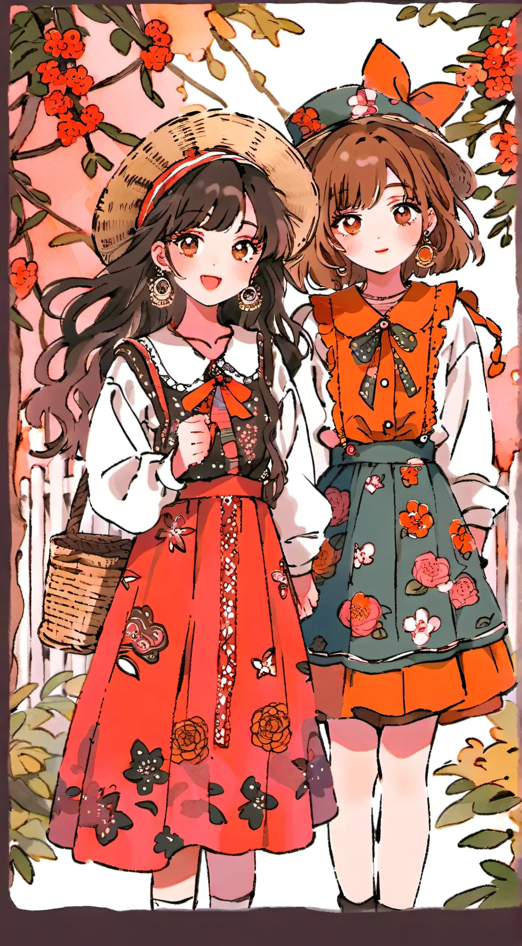 ai character: zara and Mia  background