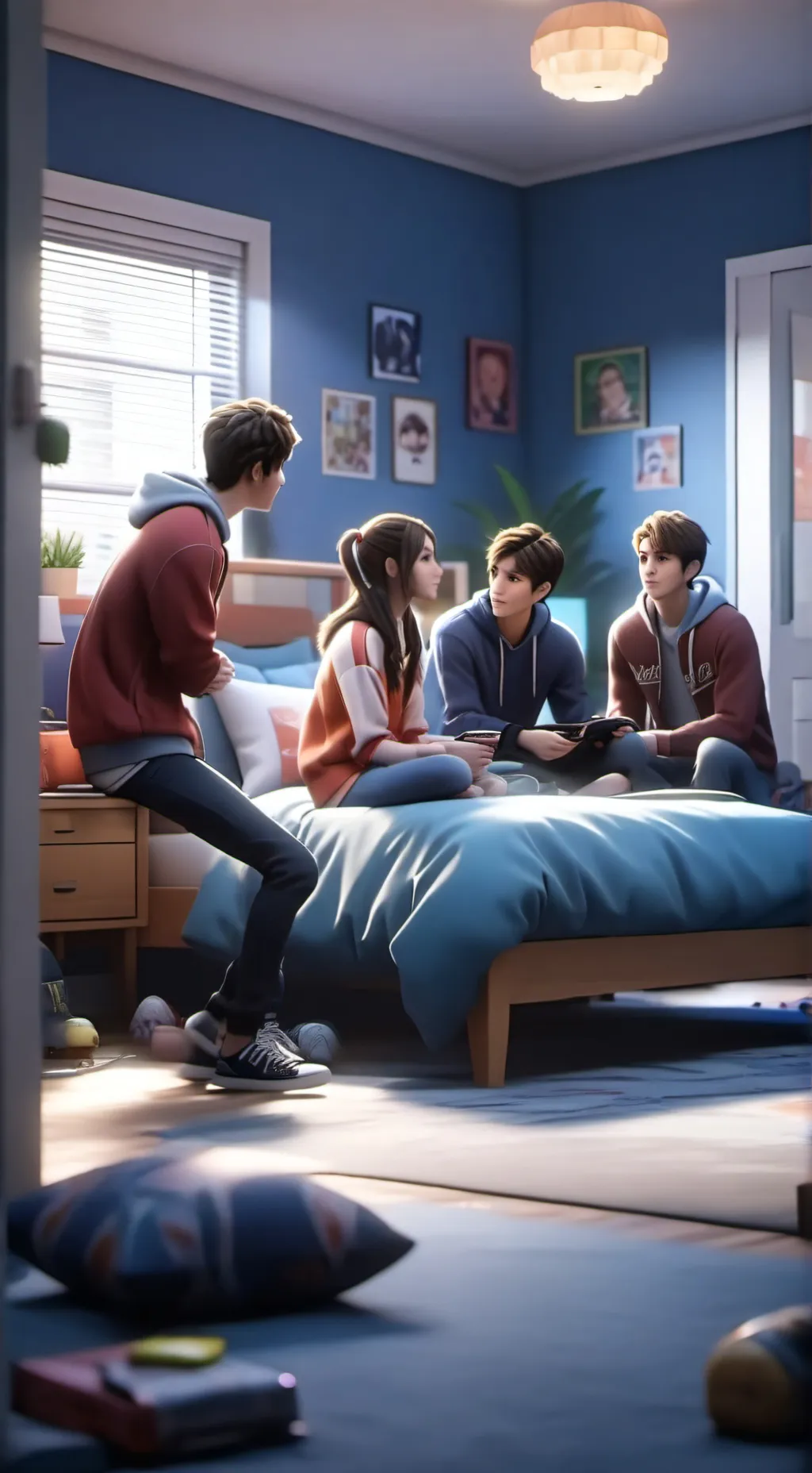 ai character: Sleepover background