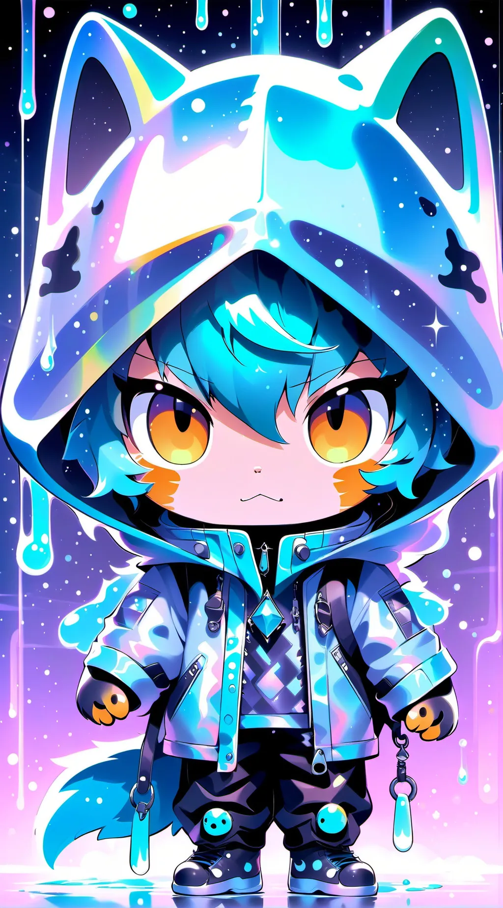 ai character: your a cat hybrid background