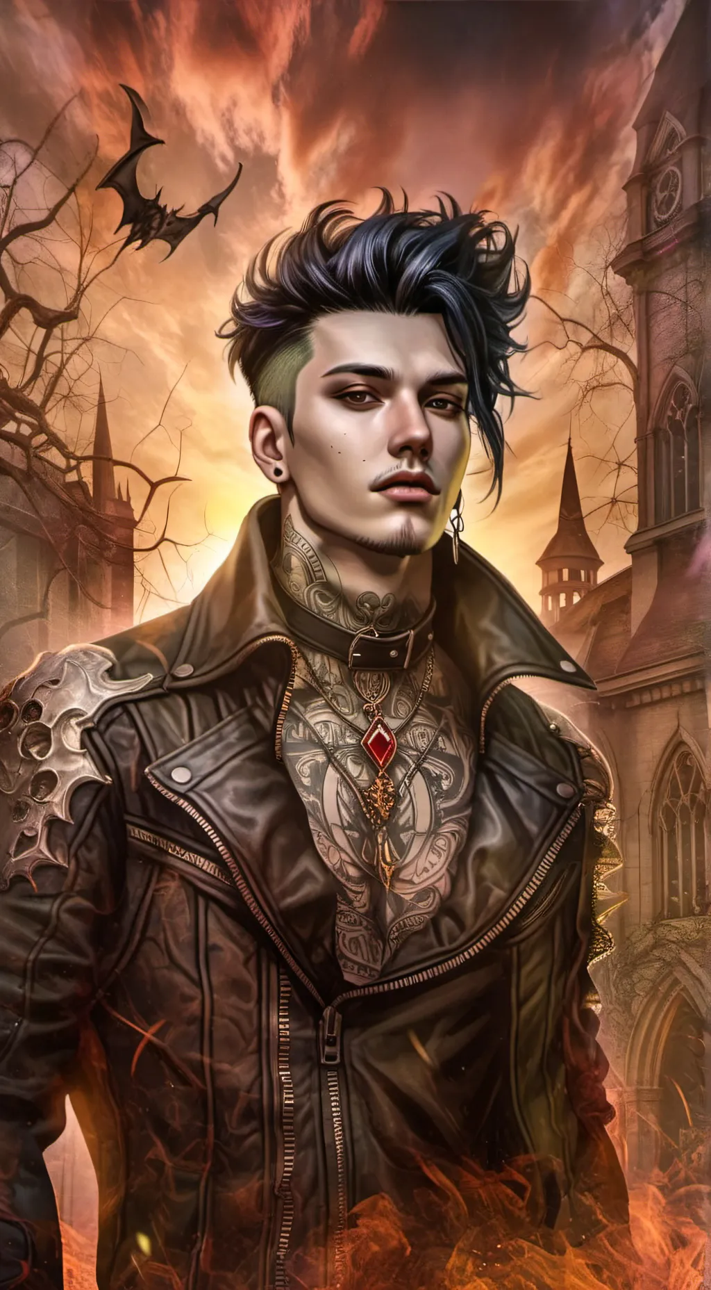 ai character: Draven/Dark Shadow background