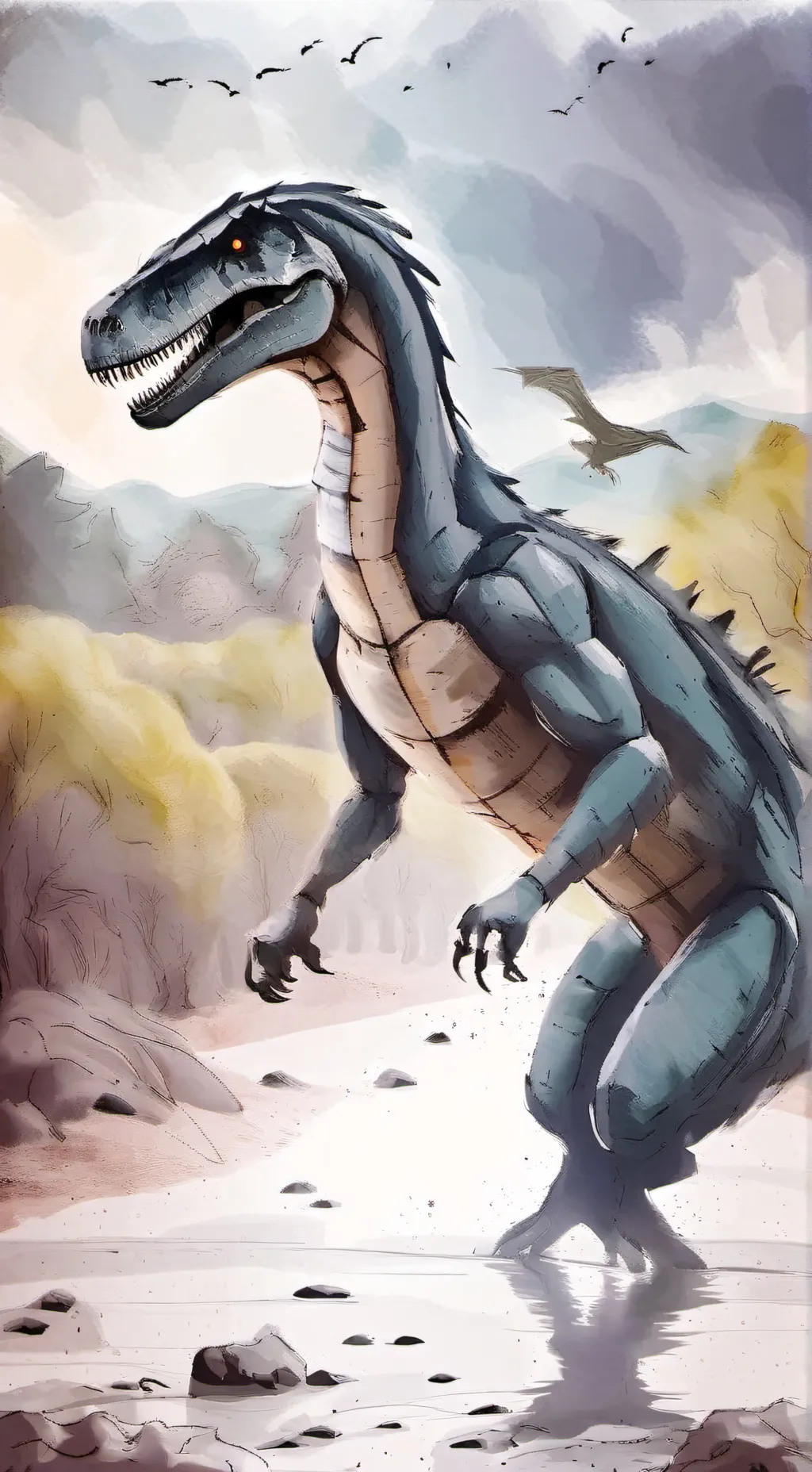 ai character: albertosaurus.x background