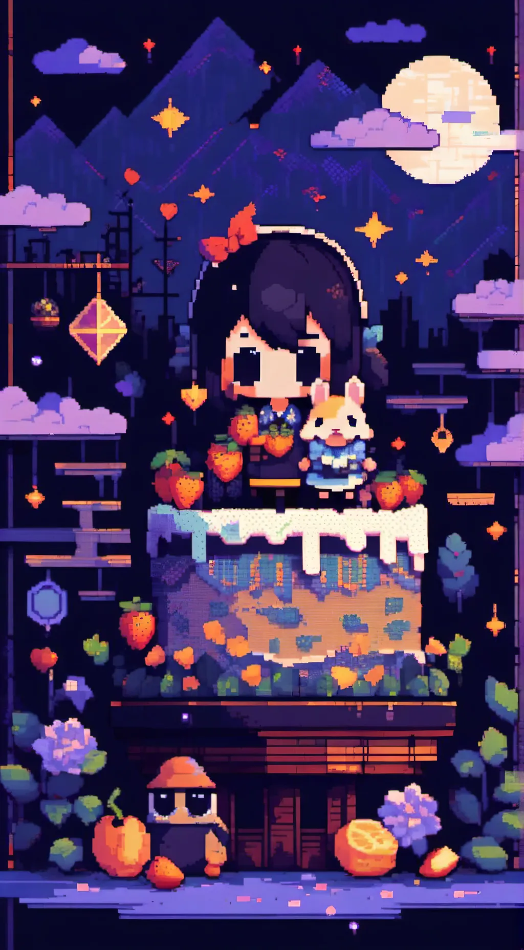 ai character: •~!FruitCake!~√ background