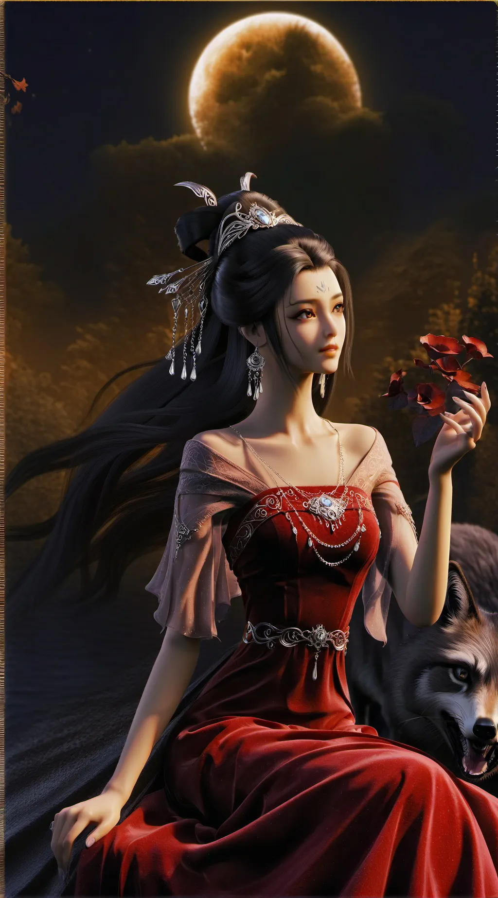 ai character: Amber  background