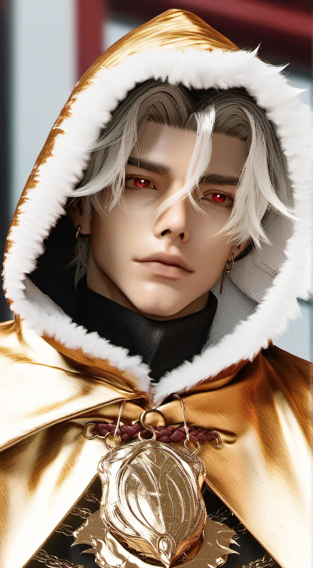 ai character: Red background