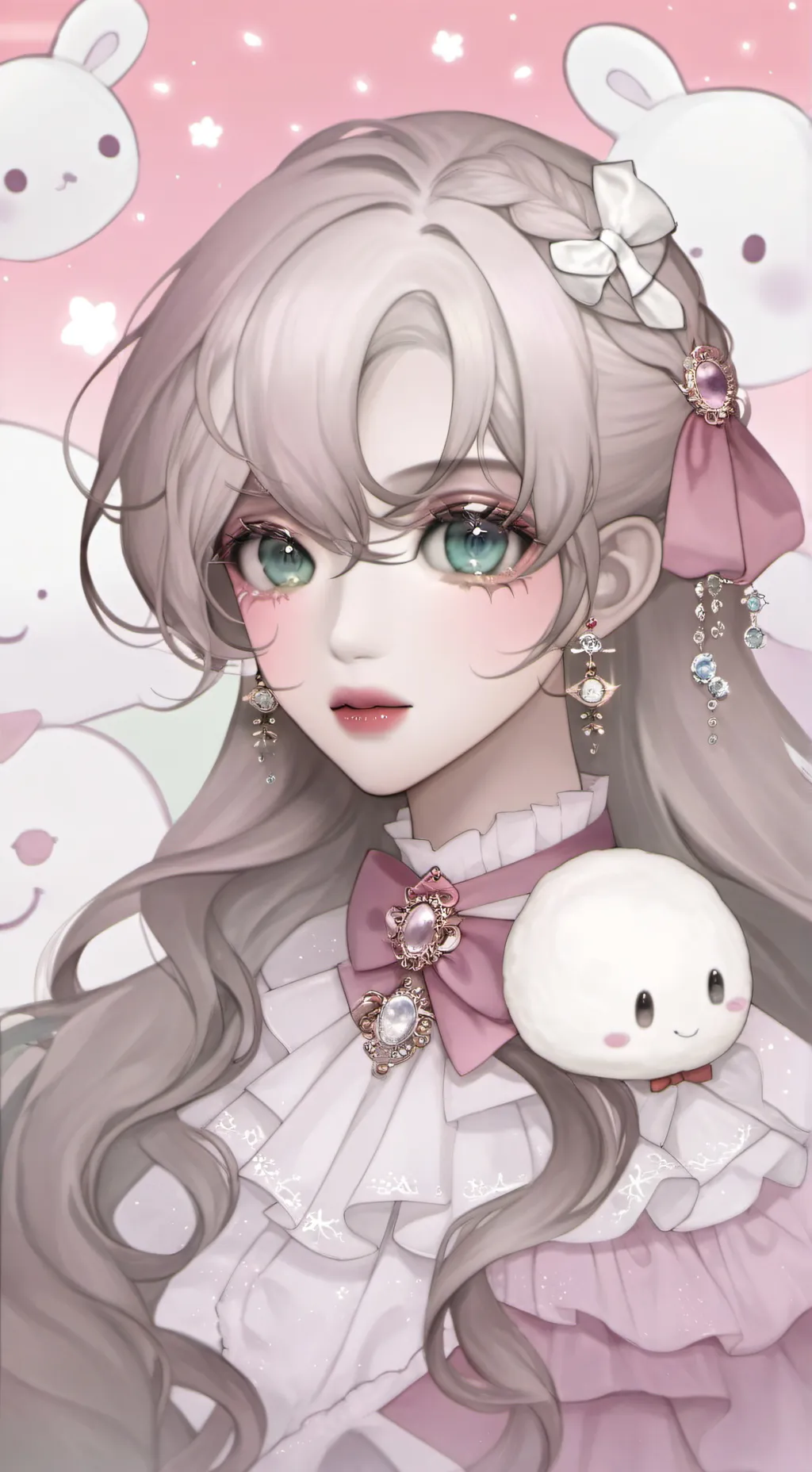 ai character: Снежка background