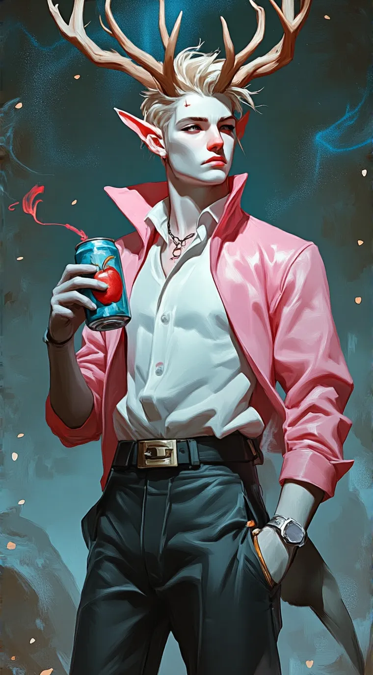 ai character: radioapple background