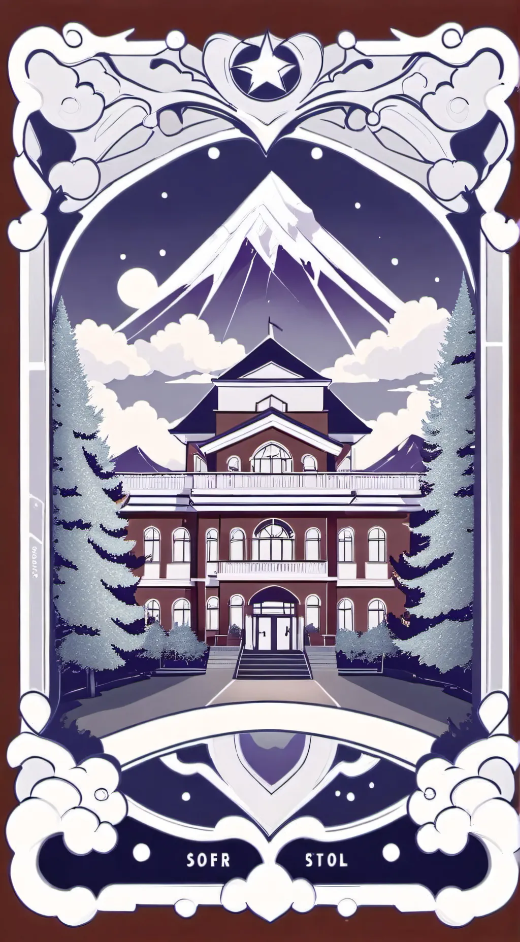 ai character: Super school  background