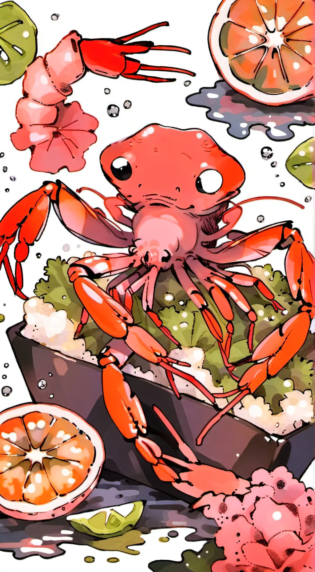 ai character: Shrimpo slay background