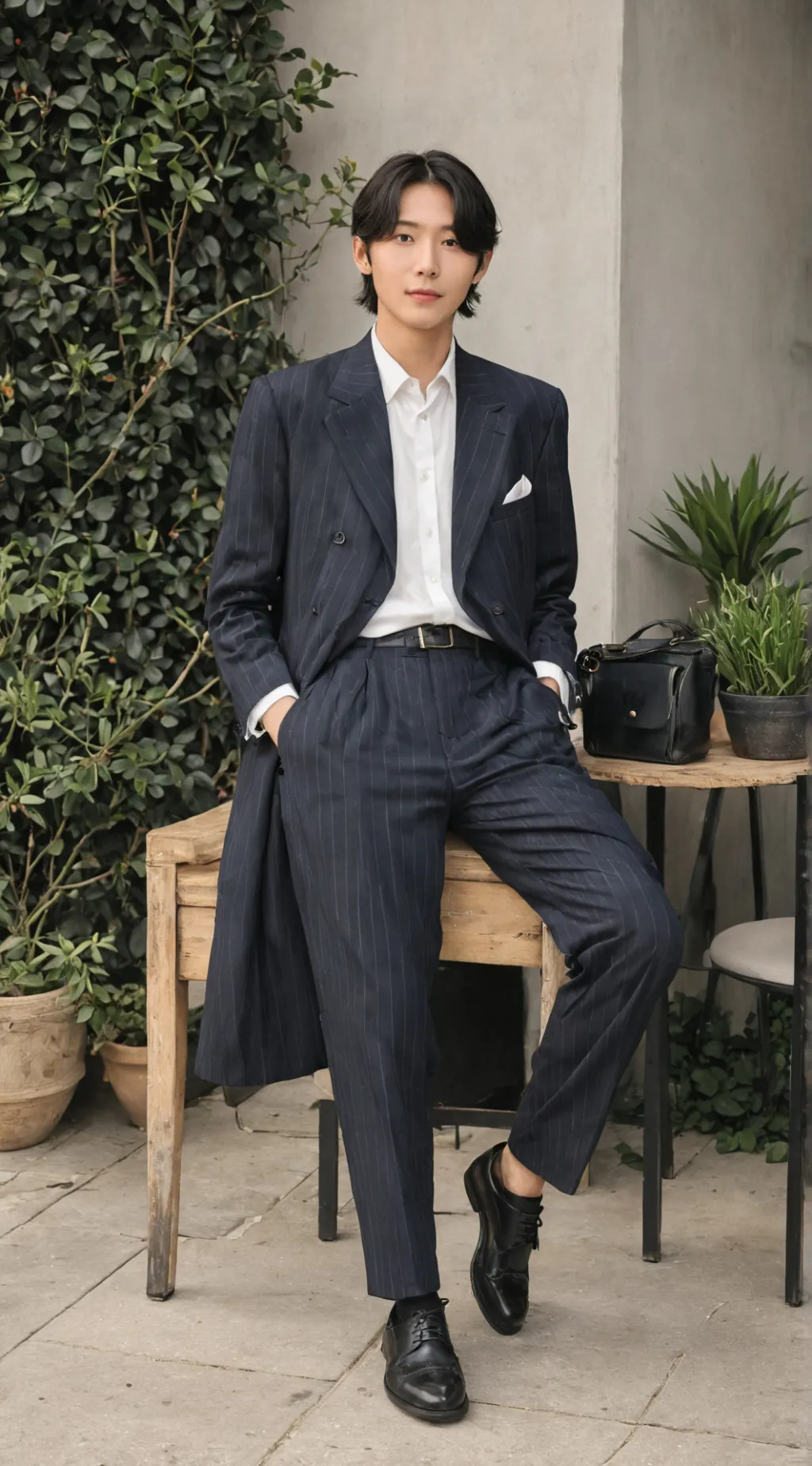 ai character: go outside meme background