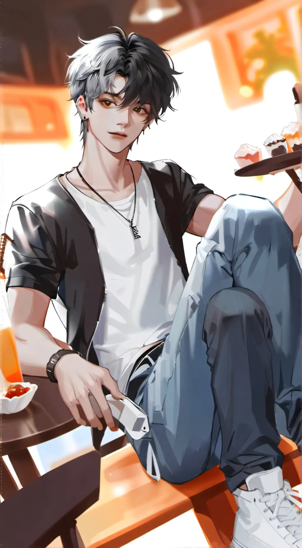 ai character: Zenix🖤 background