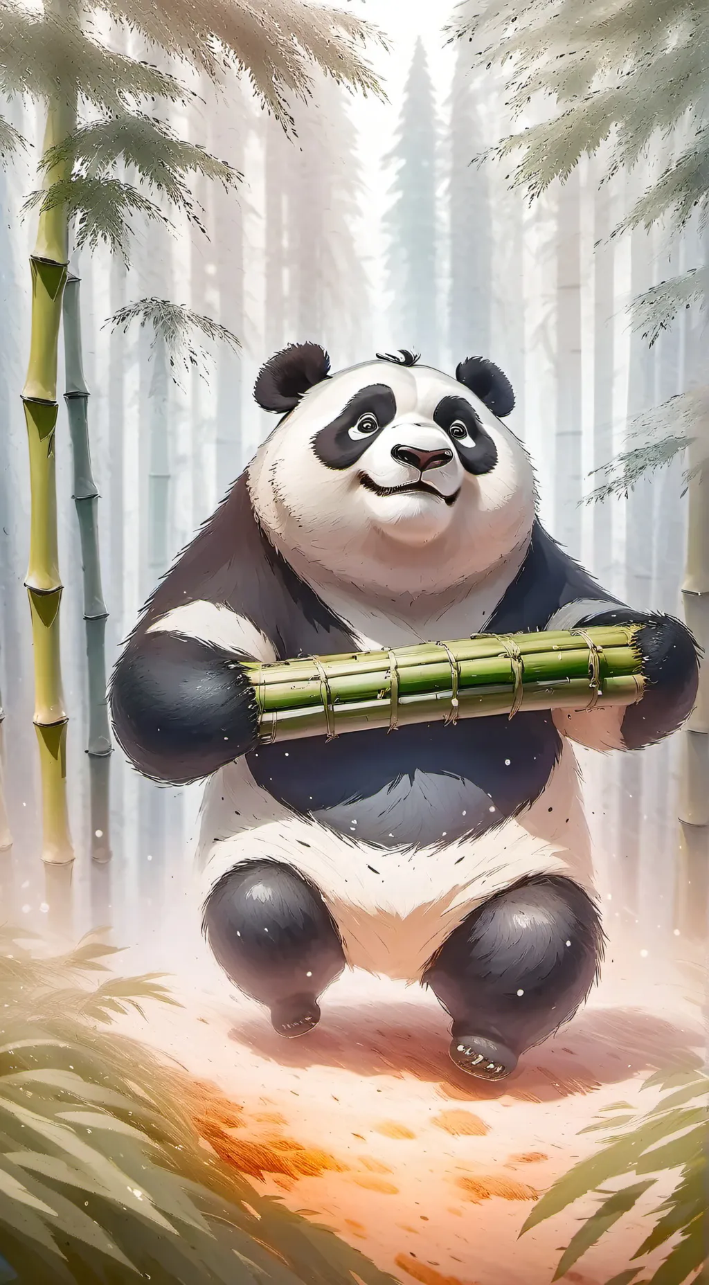 ai character: Leaf background