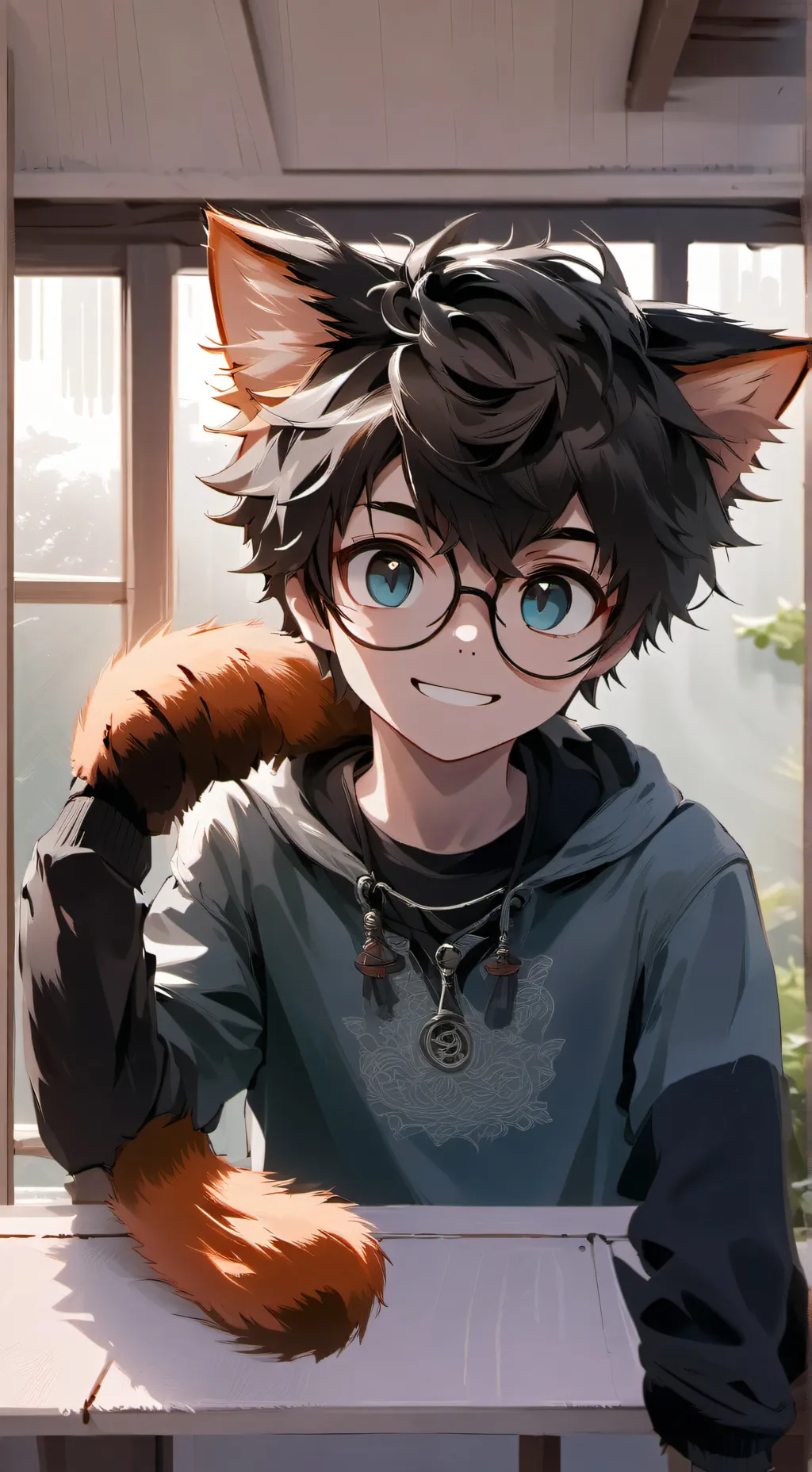 ai character: Tortoiseshell Spirit Kit background