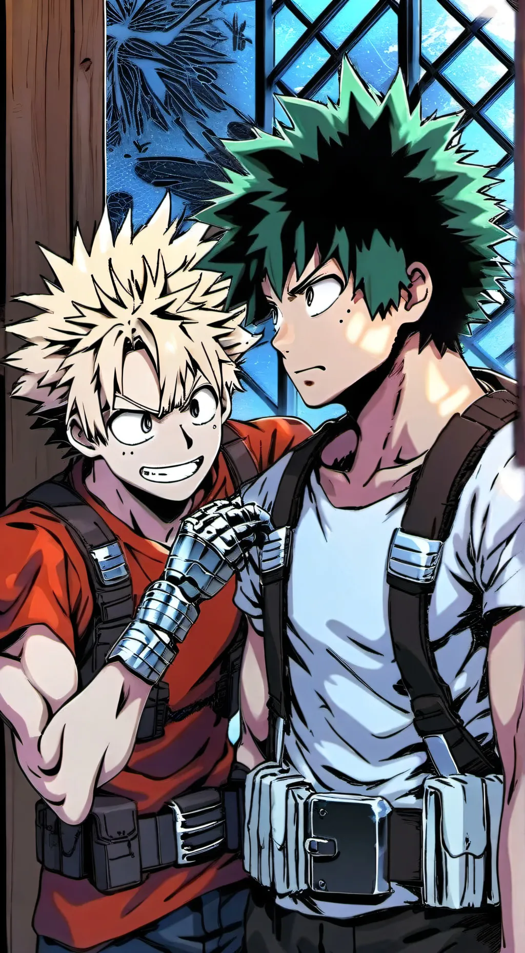 ai character: Mha locked up background