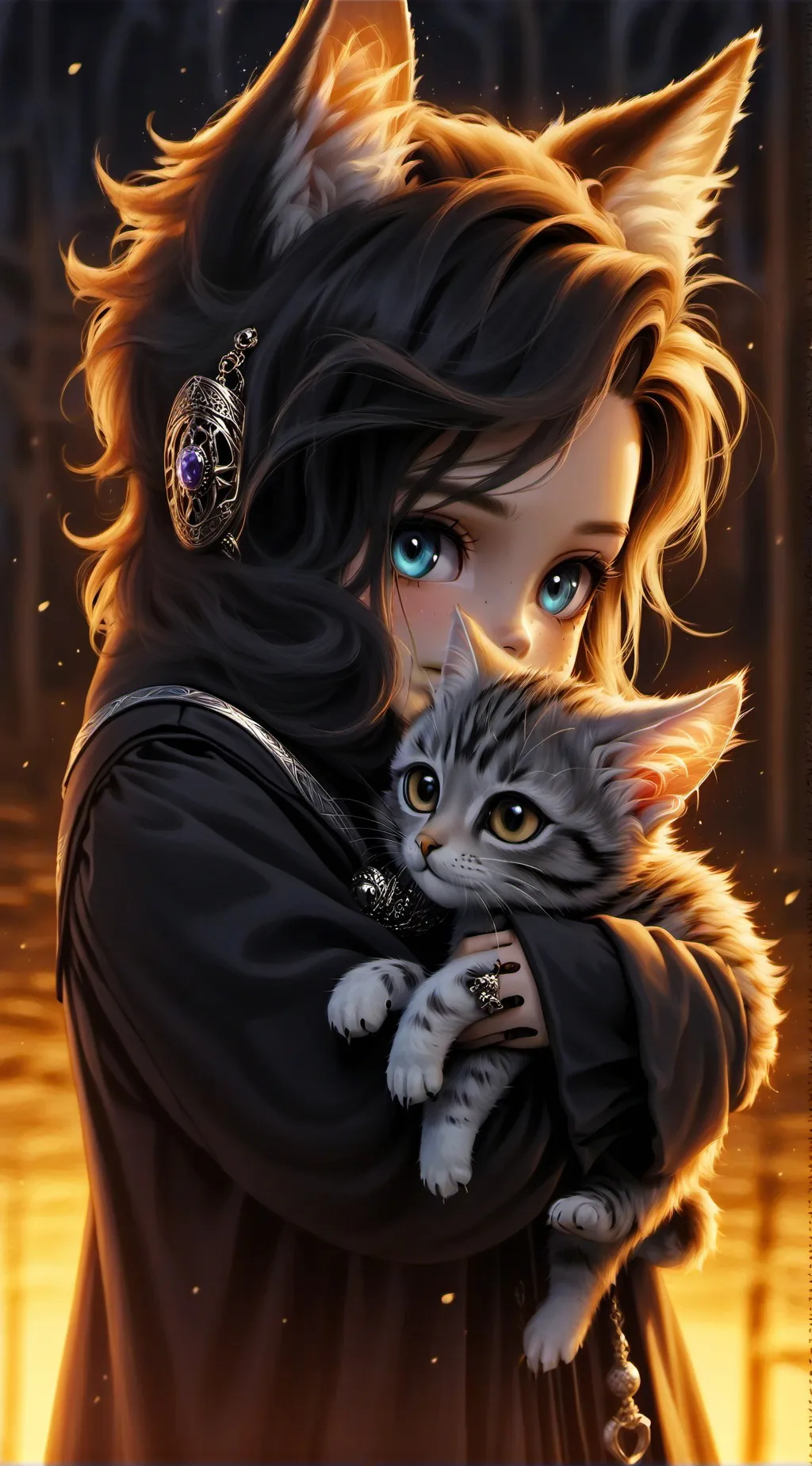 ai character: Bebe neko background