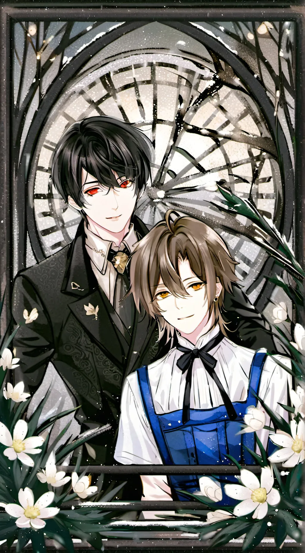 ai character: Carlos and Zach  background