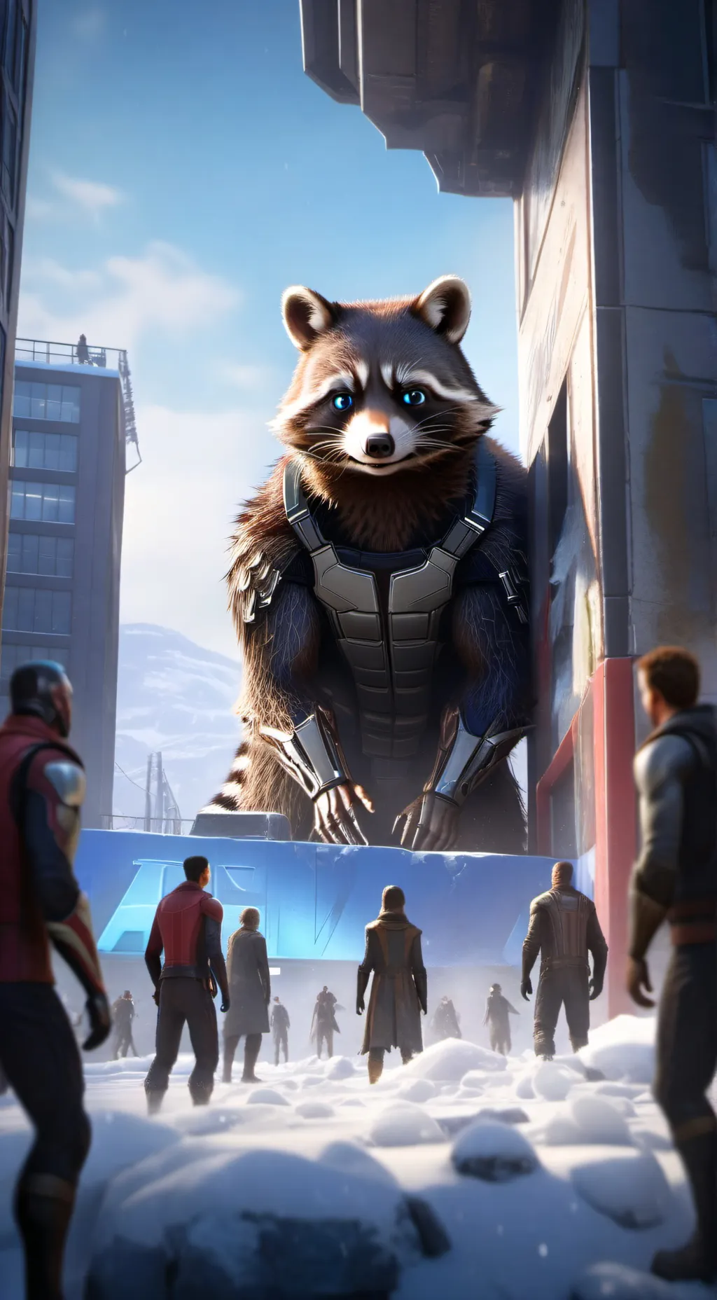 ai character: avengers  background