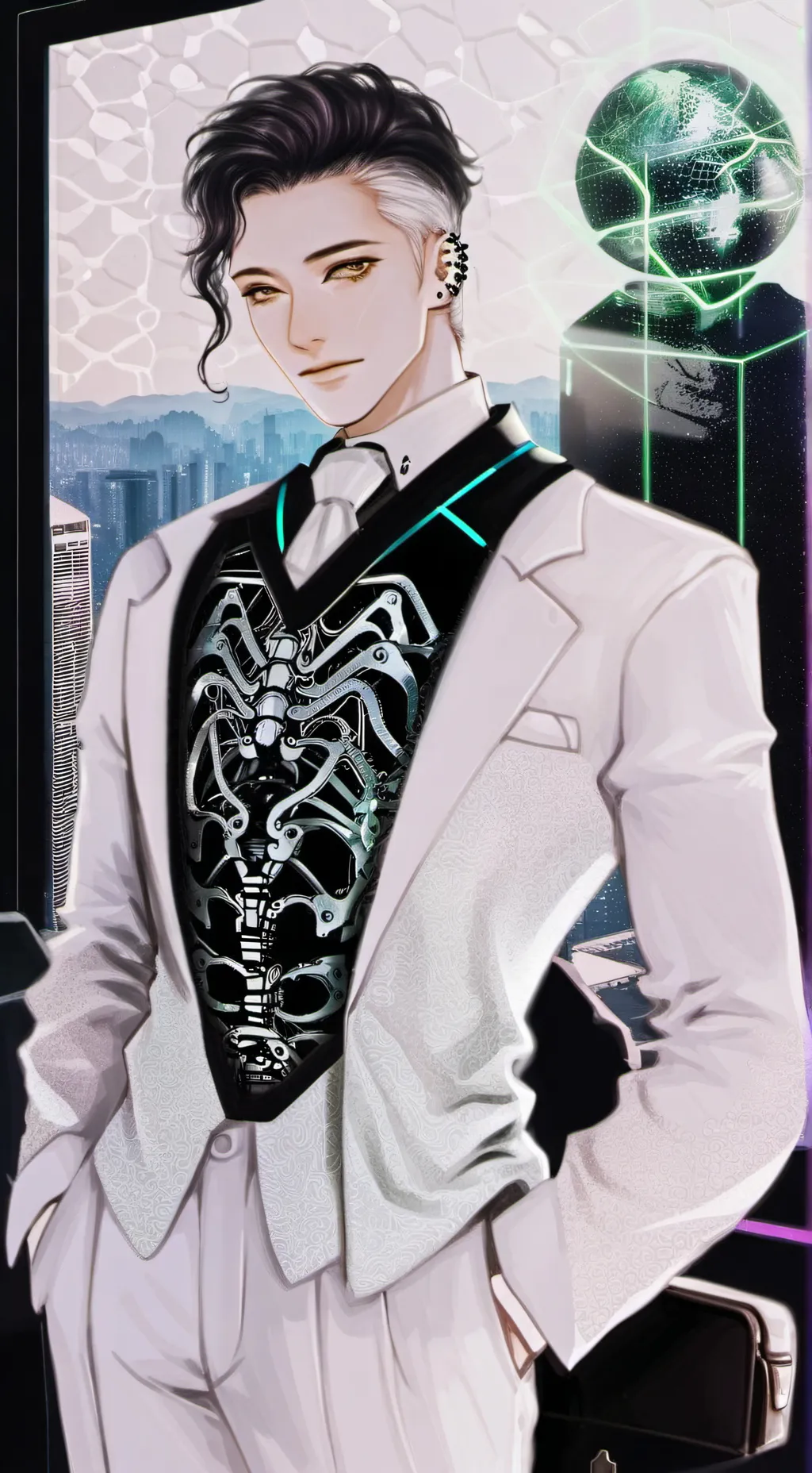 ai character: The Eco-Tech Billi background