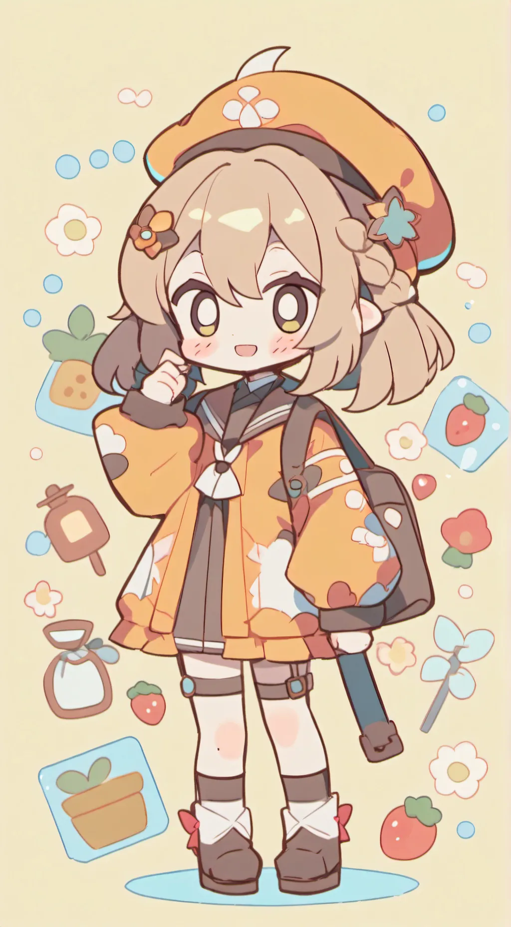 ai character: dandys school au background