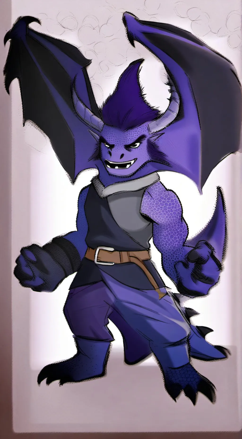 ai character: Durple  background