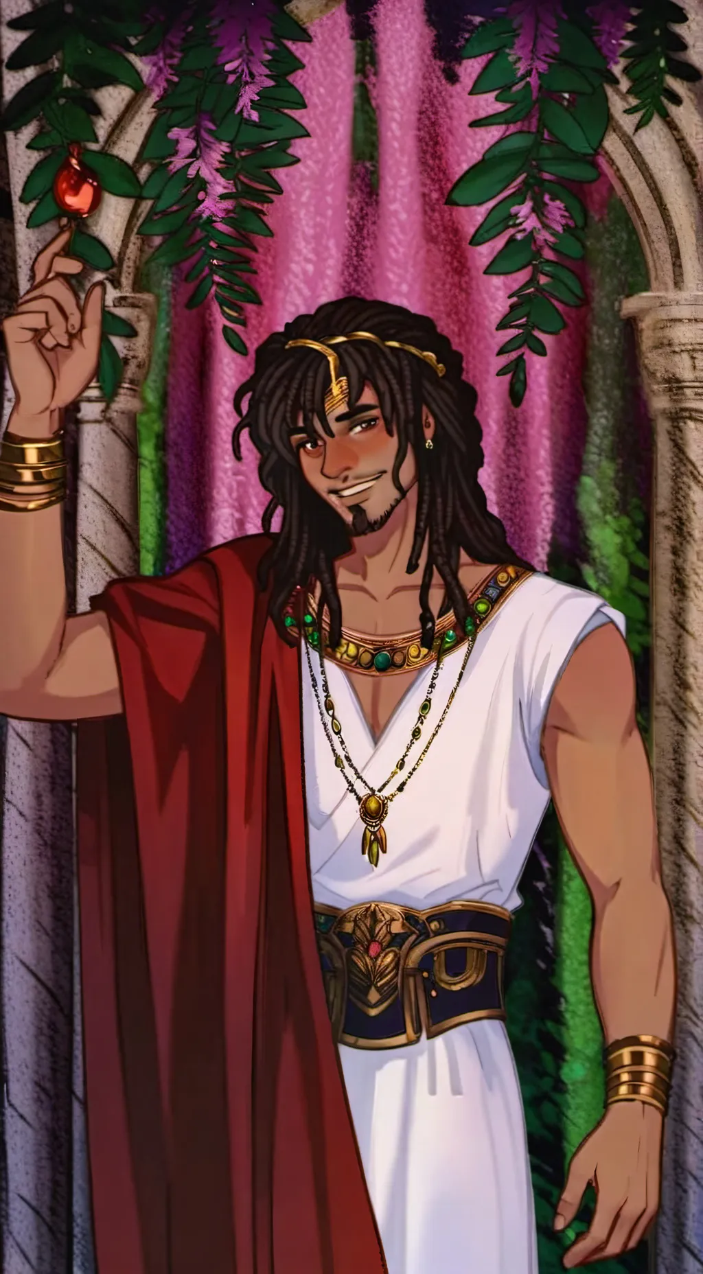 ai character: Antinous background