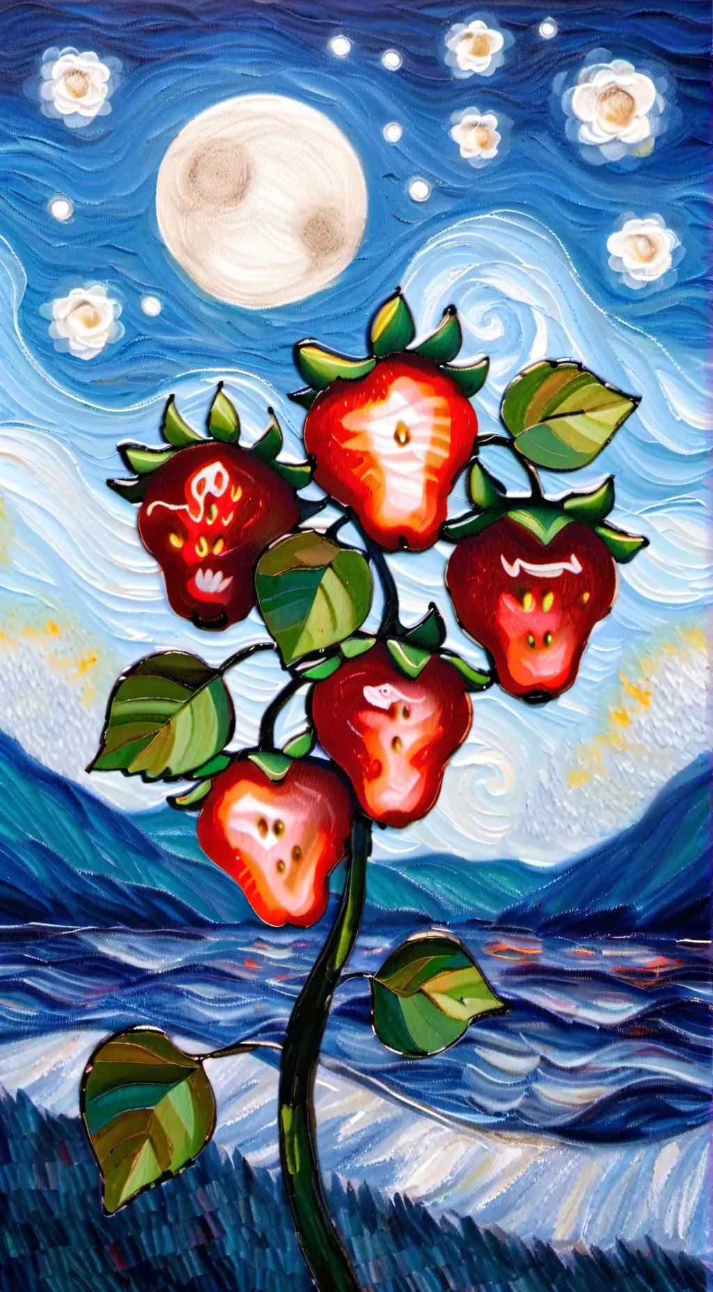 ai character: •°\MoonBerry/°• background