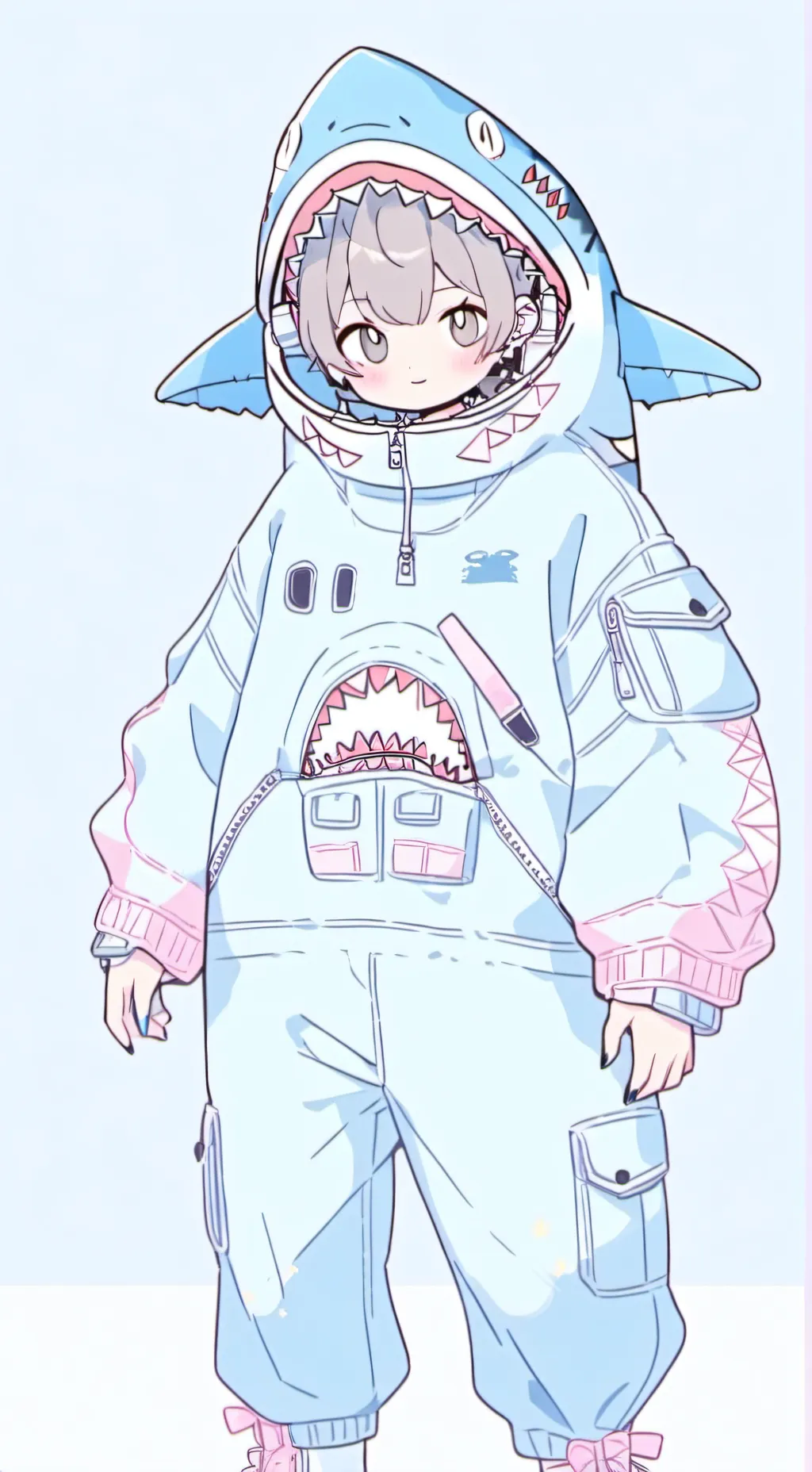 ai character: Shark suit background