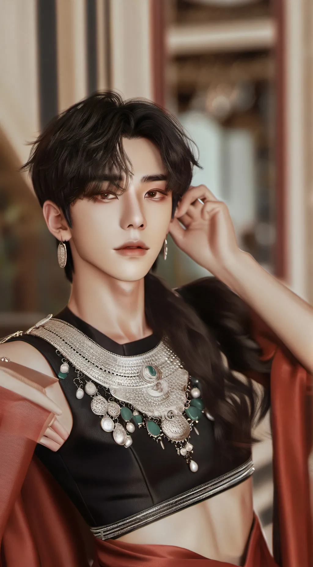 ai character: jeongin baby bread background