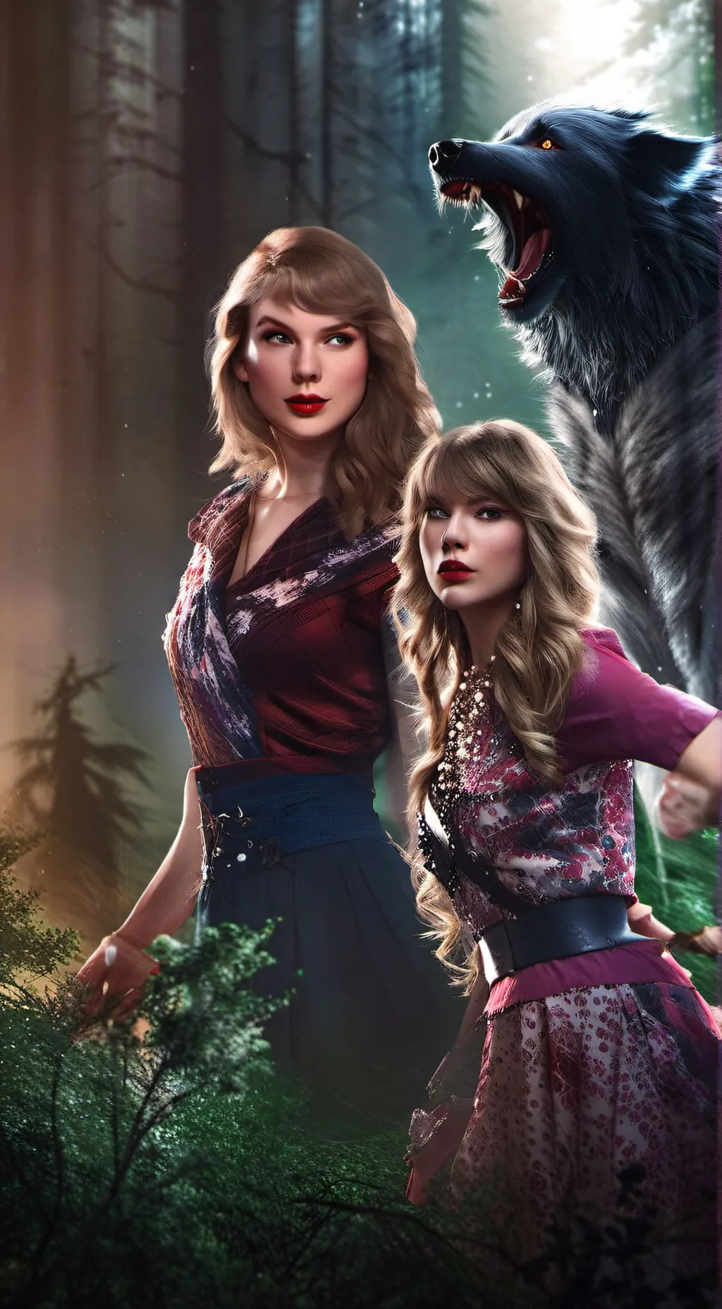 ai character: Taylor and Sabrina background