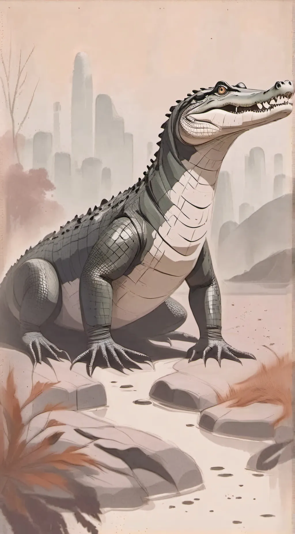 ai character: mha crocodile background