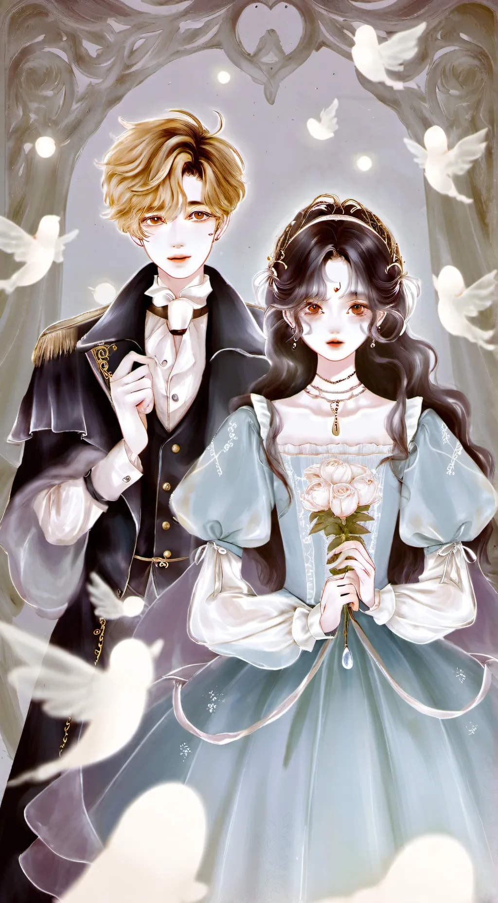 ai character: ghost princess  background