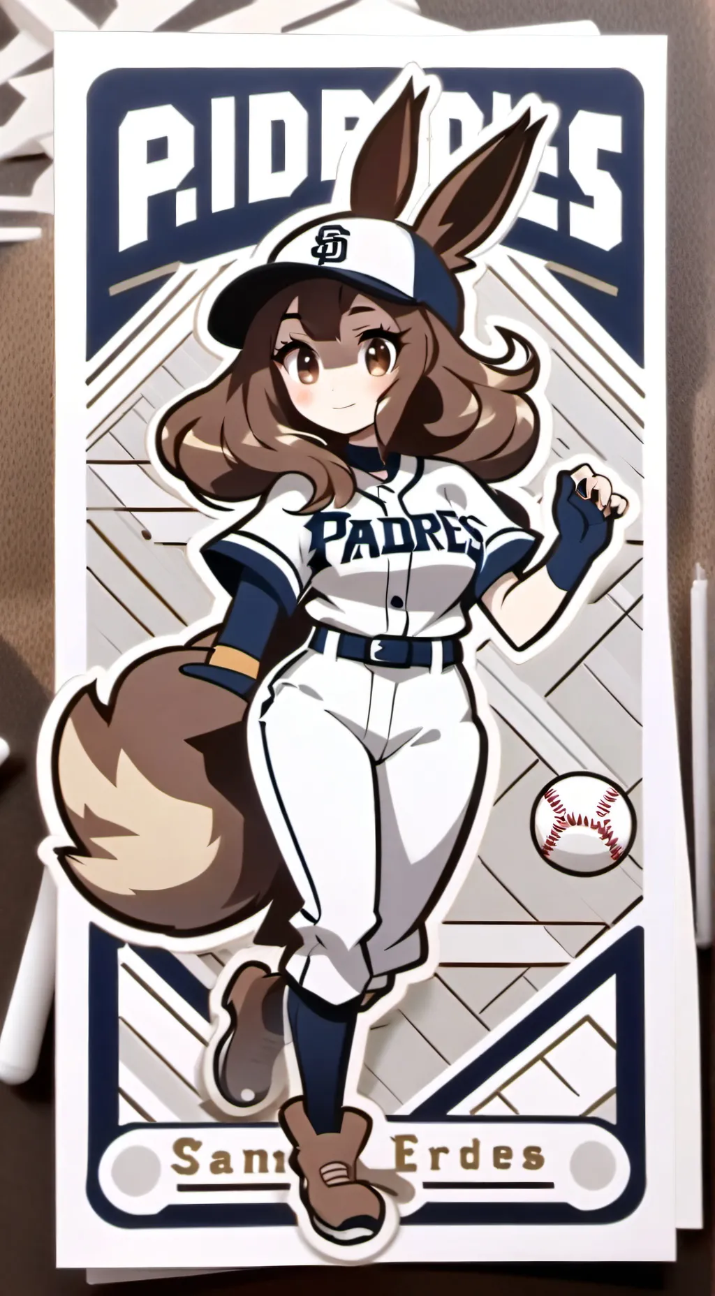 ai character: Eevee (baseball) background