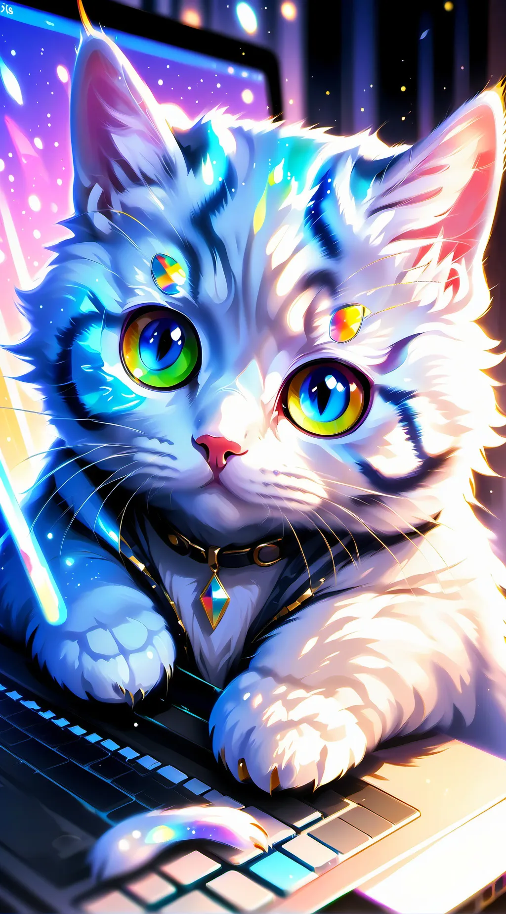 ai character: Nebula background