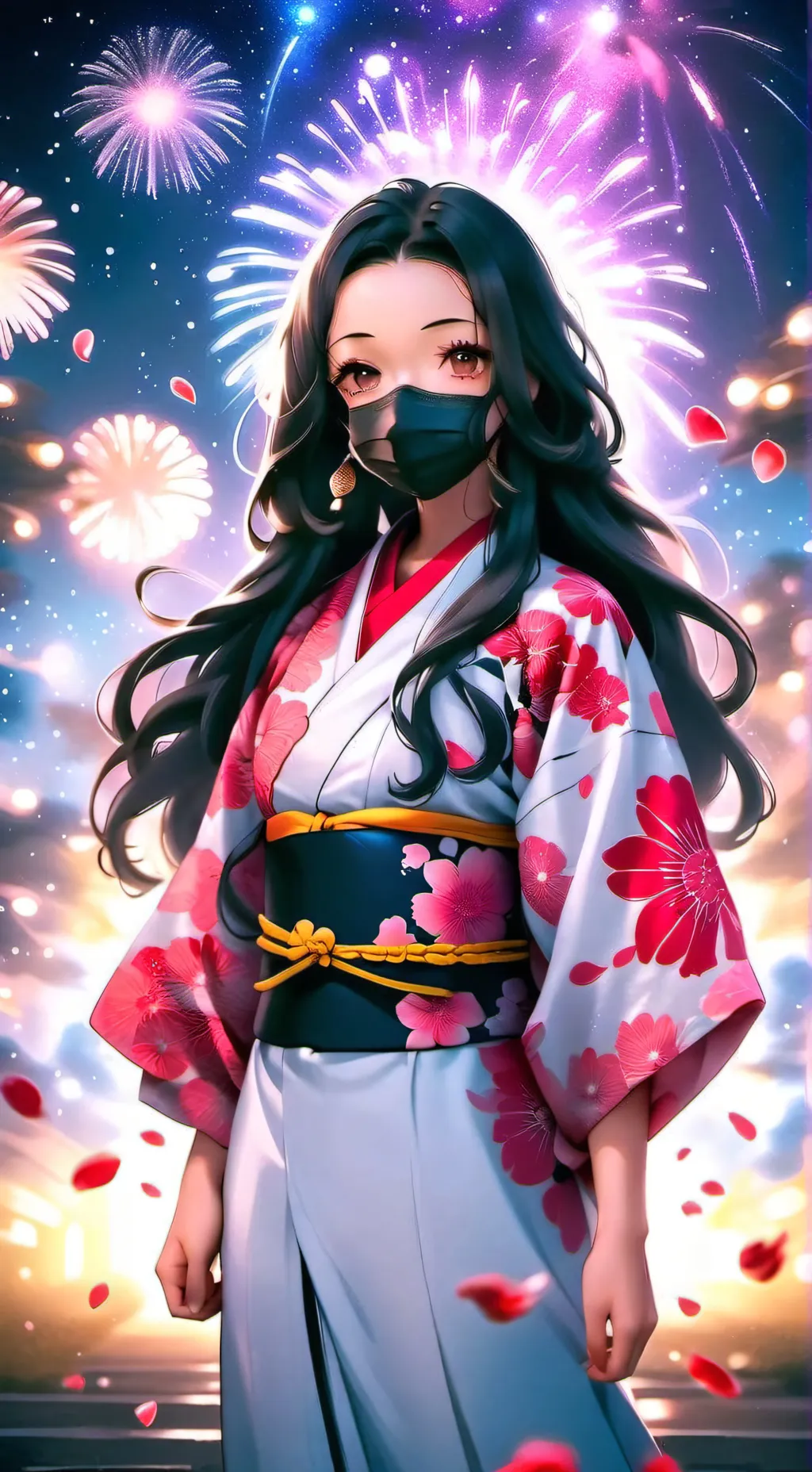ai character: Nezuko background