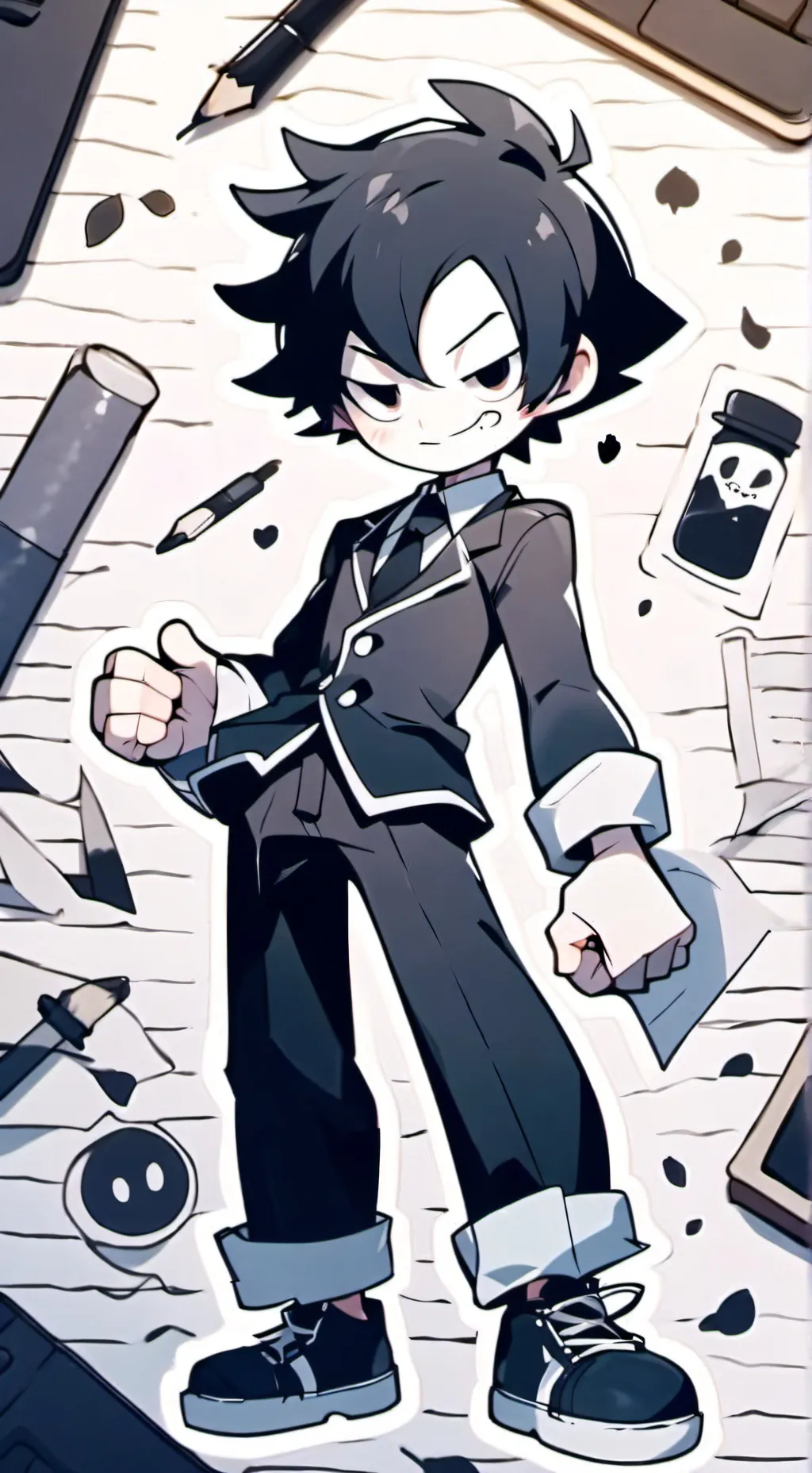 ai character: bendy background