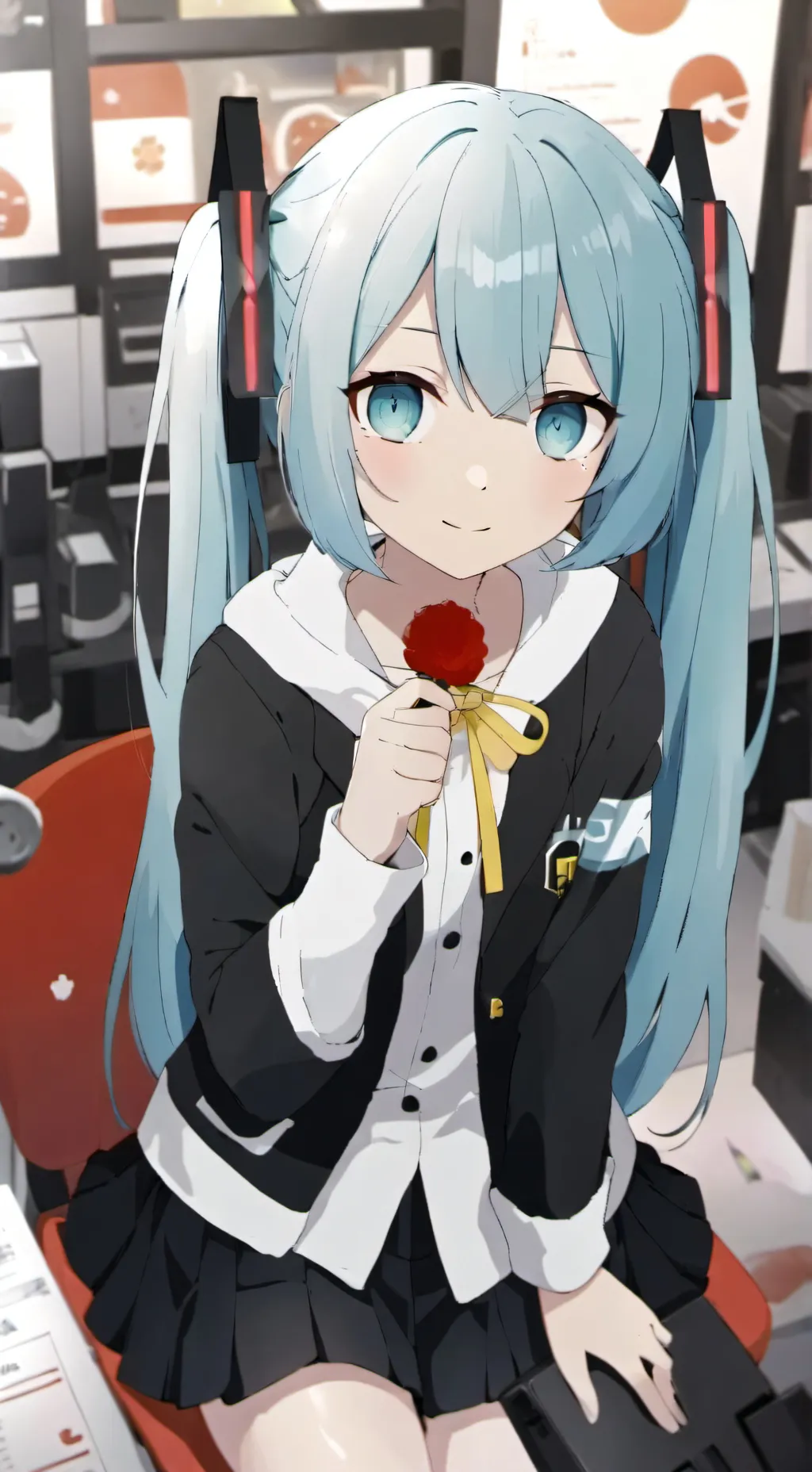 ai character: miku background