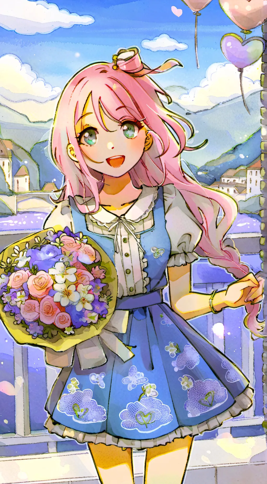 ai character: Dandys world!  background