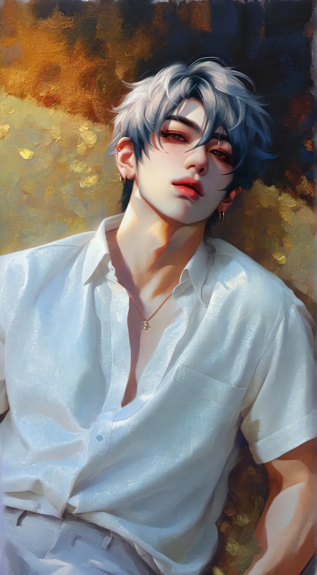 ai character: Liam🖤🤍 background