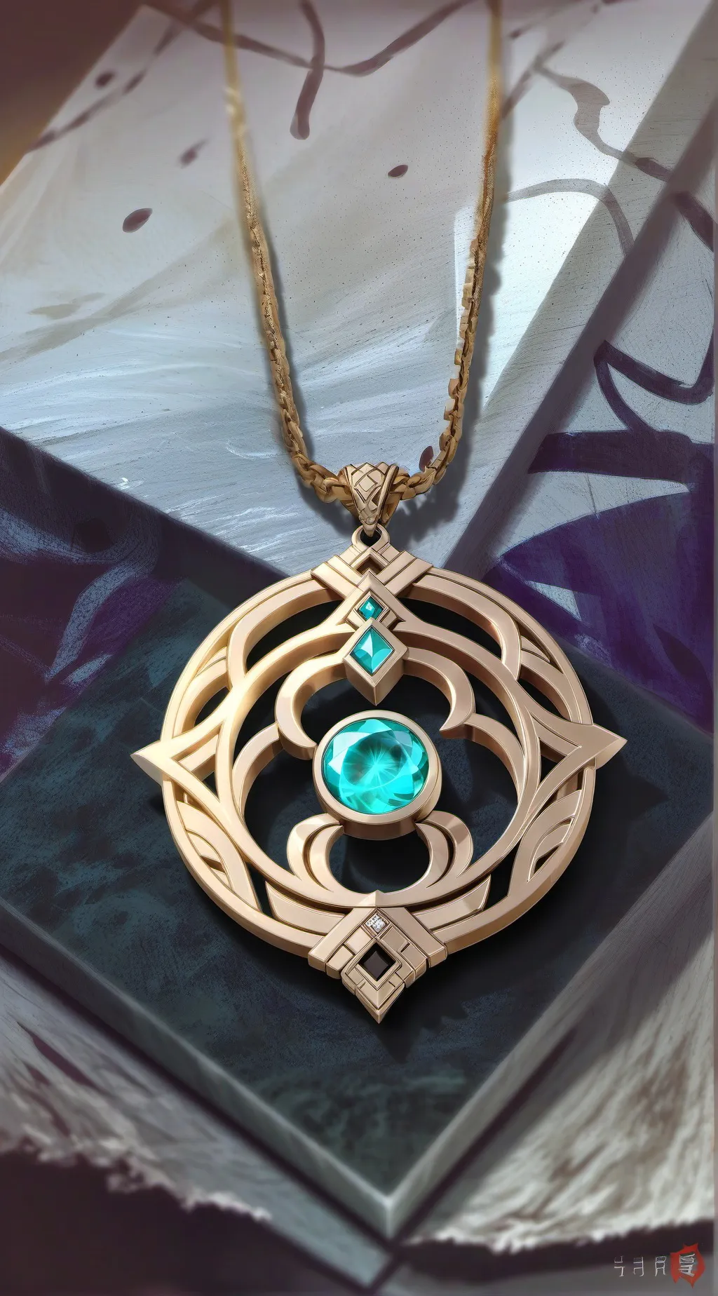 ai character: Richest necklace background