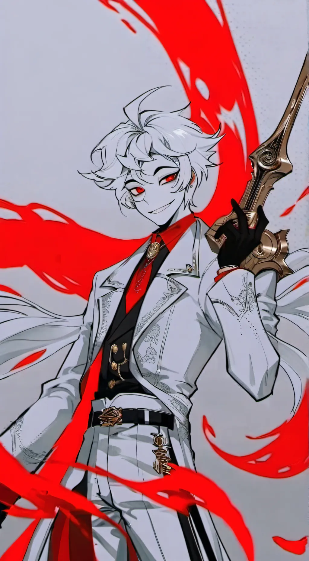 ai character:  Lucifer summoning background