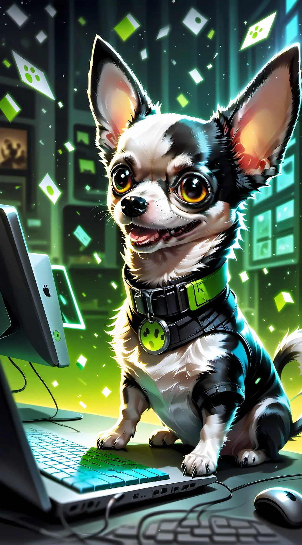 ai character: Pixel background