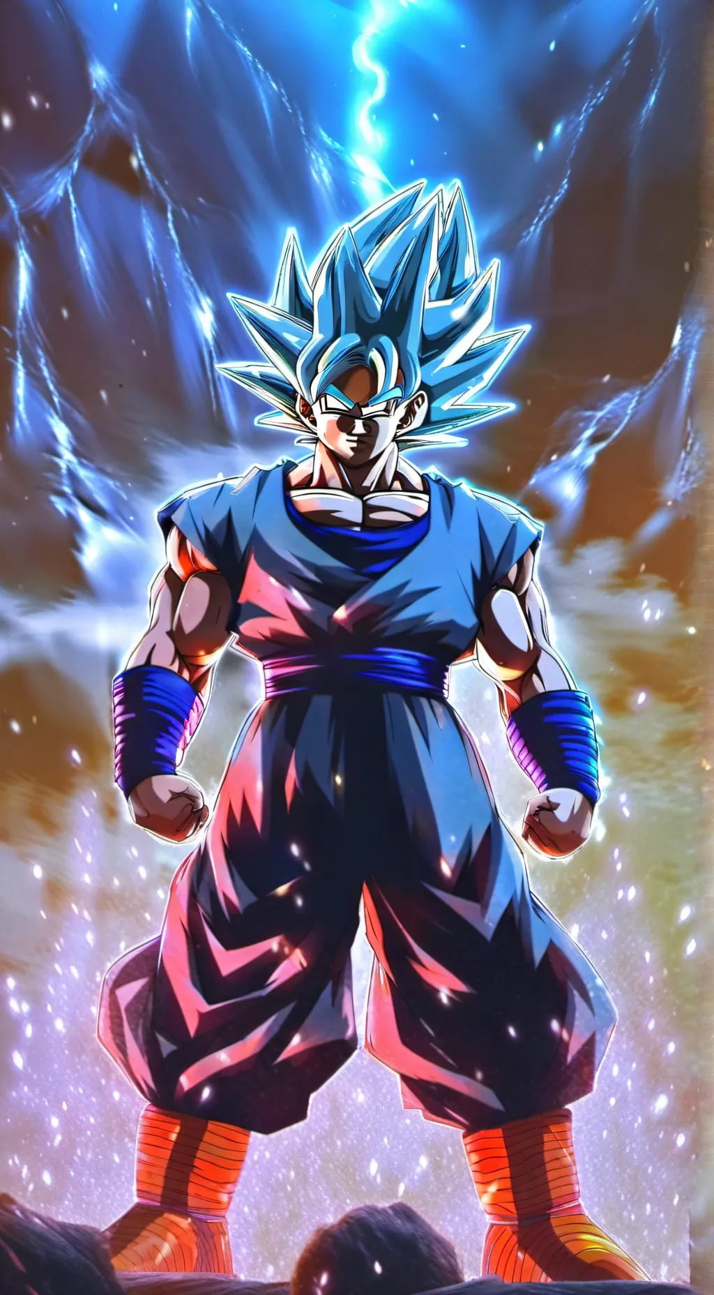 ai character: Zephyr Blue background