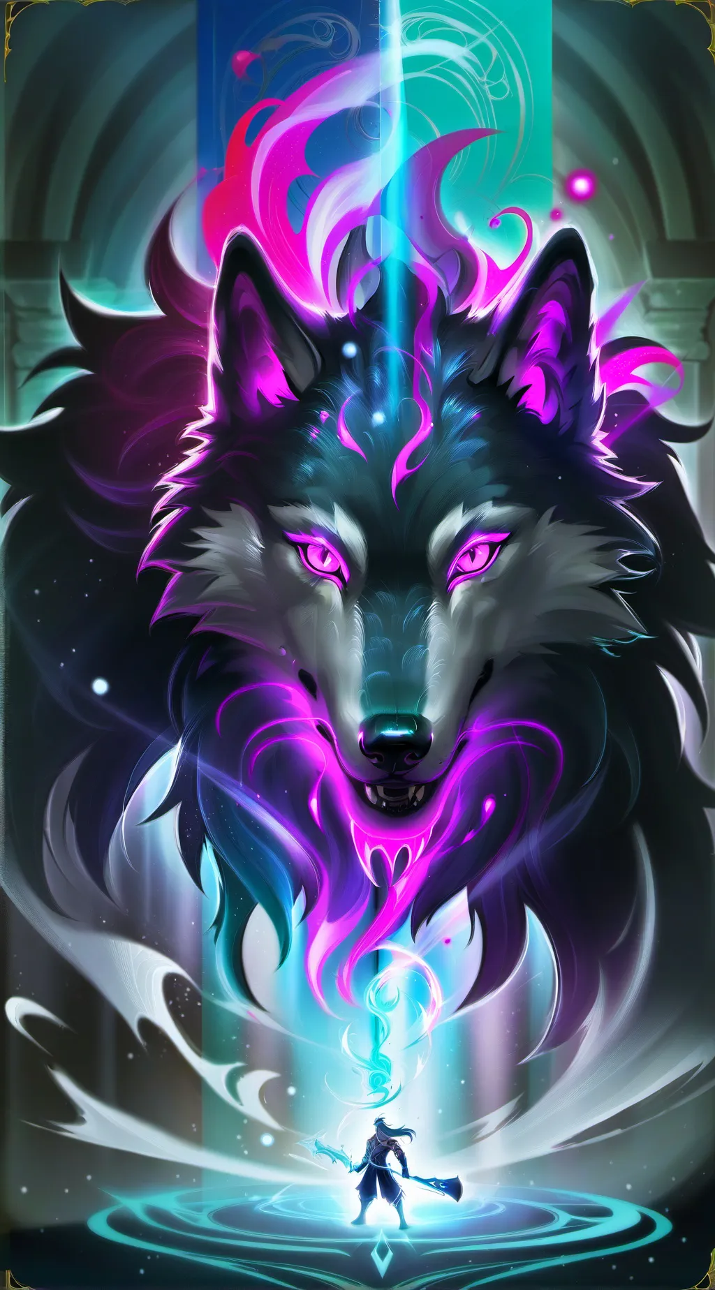 ai character: legecy wolf background