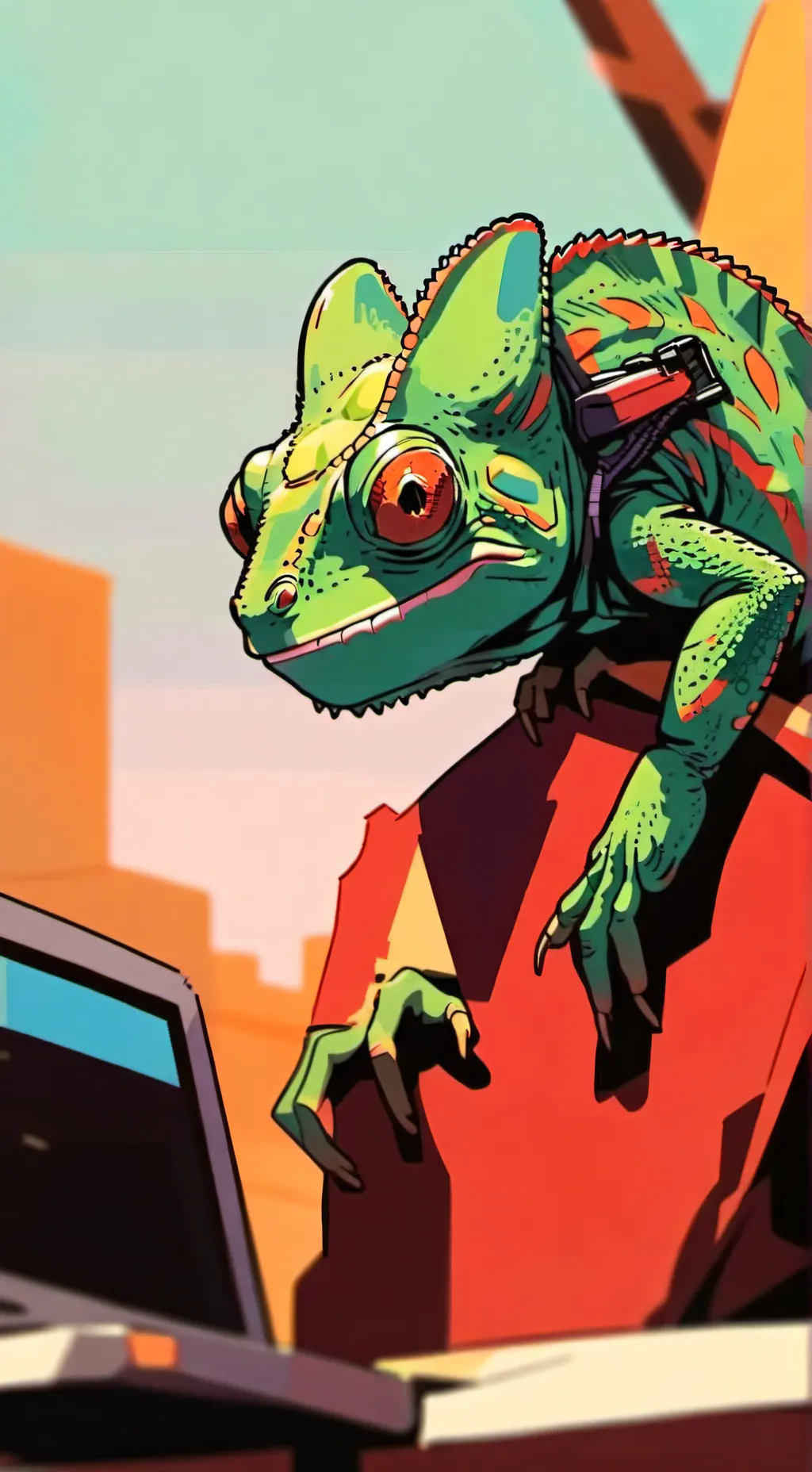 ai character: BitByte background