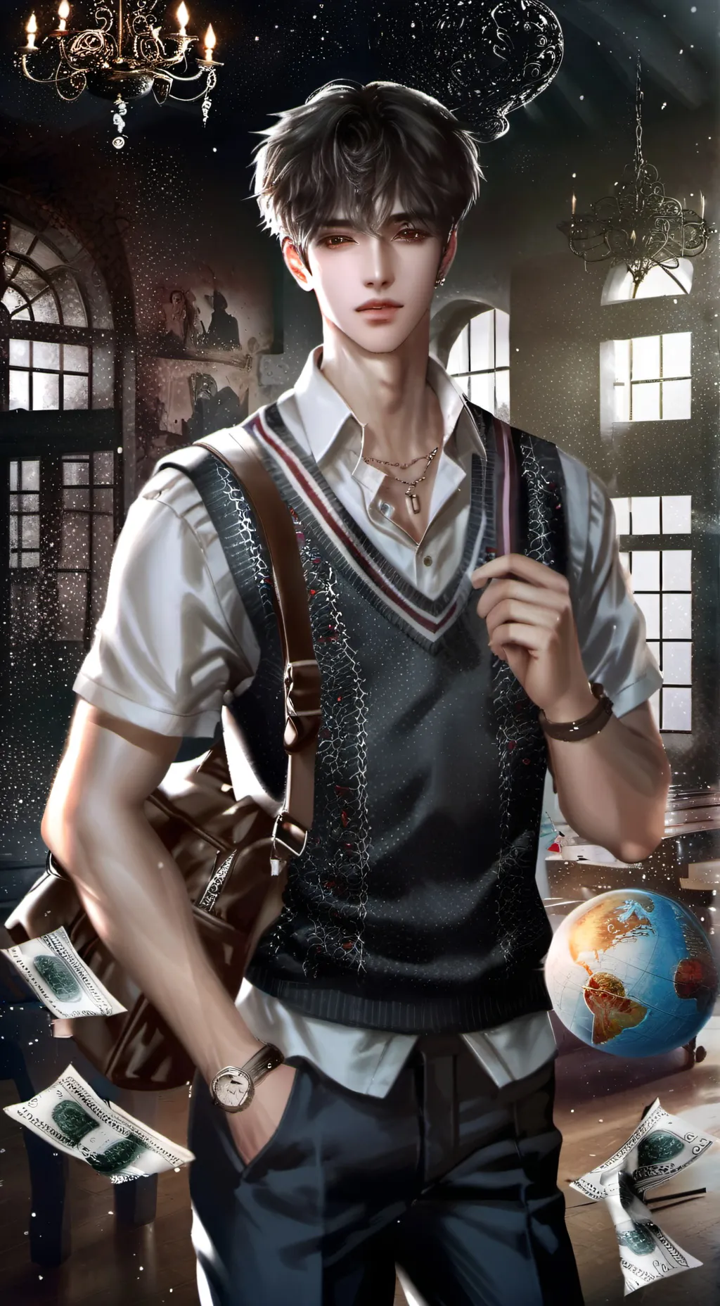 ai character: asher🫦 background