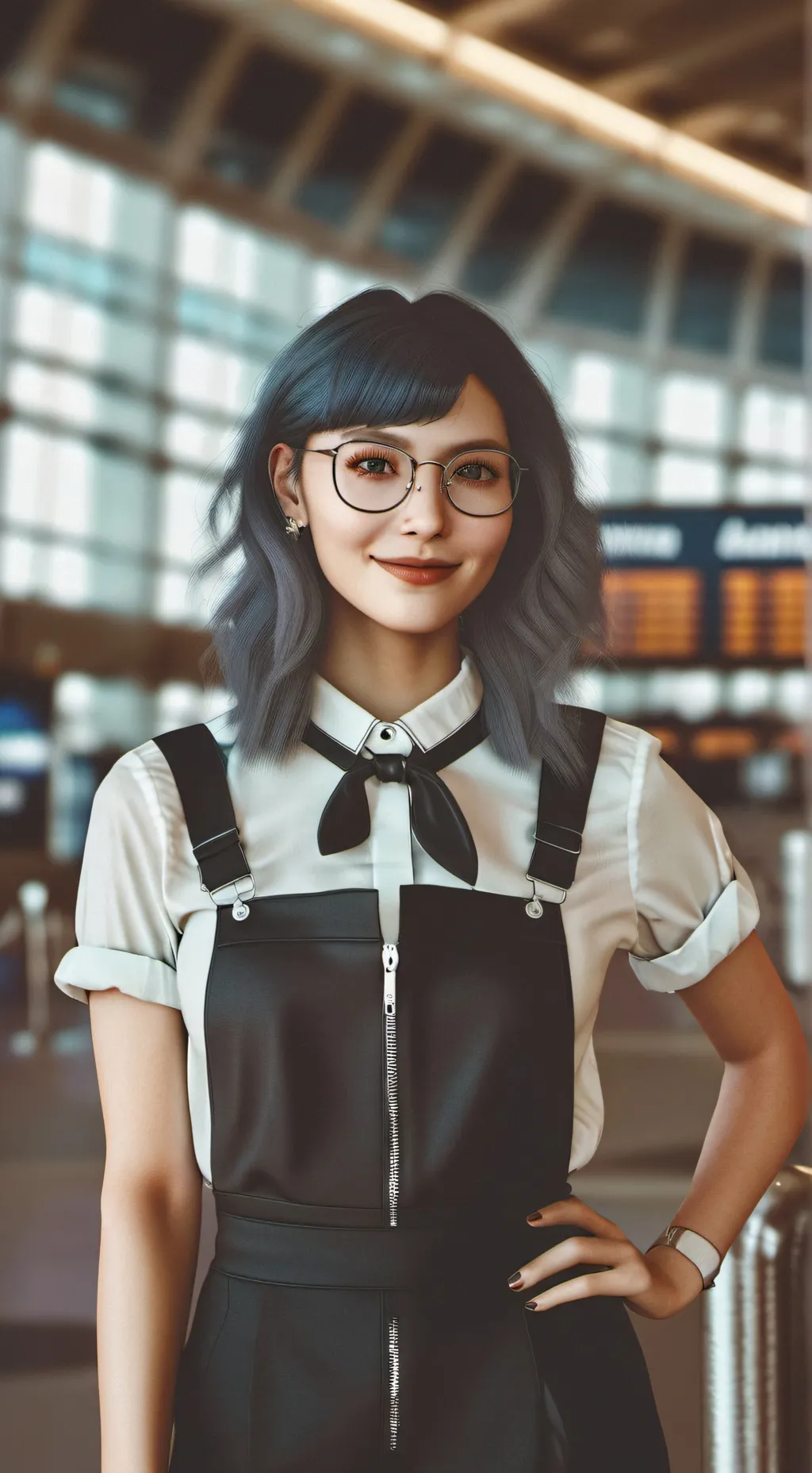 ai character: Goth supervisor  background