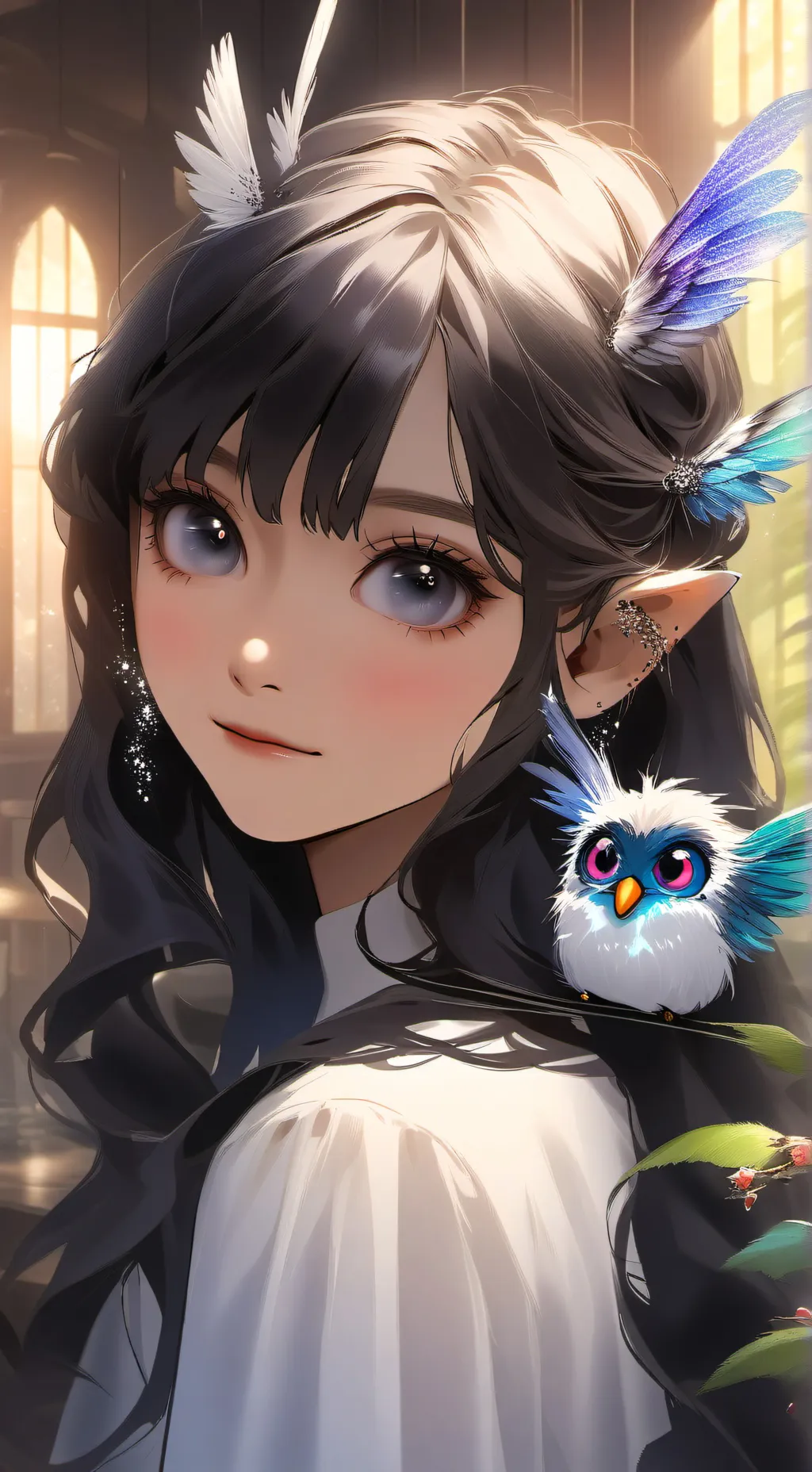 ai character: Twilight Hummingfur background